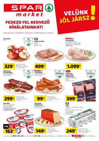 Újság SPAR market - 2021.02.25 - 2021.03.03.