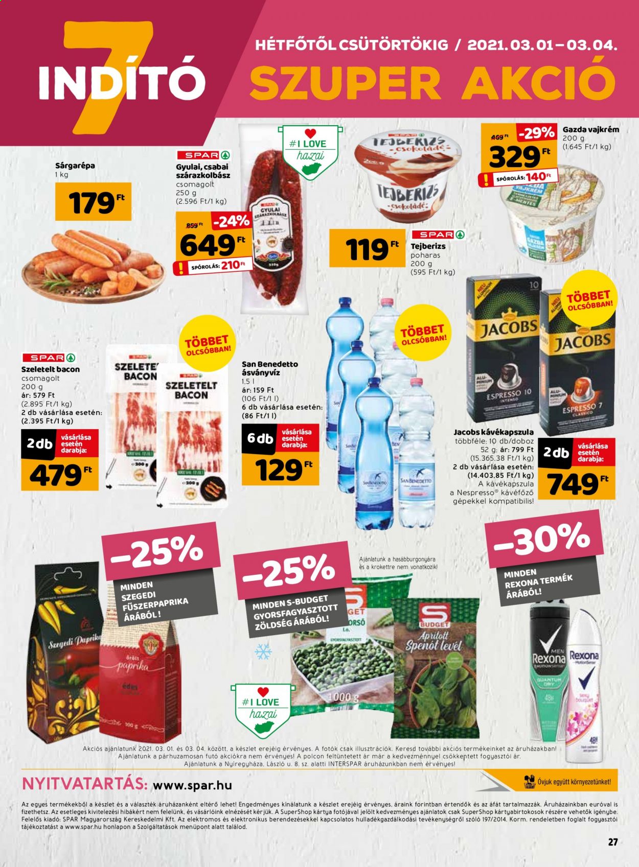 INTERSPAR akciós újságok - 2021.02.25 - 2021.03.03. Oldal 27