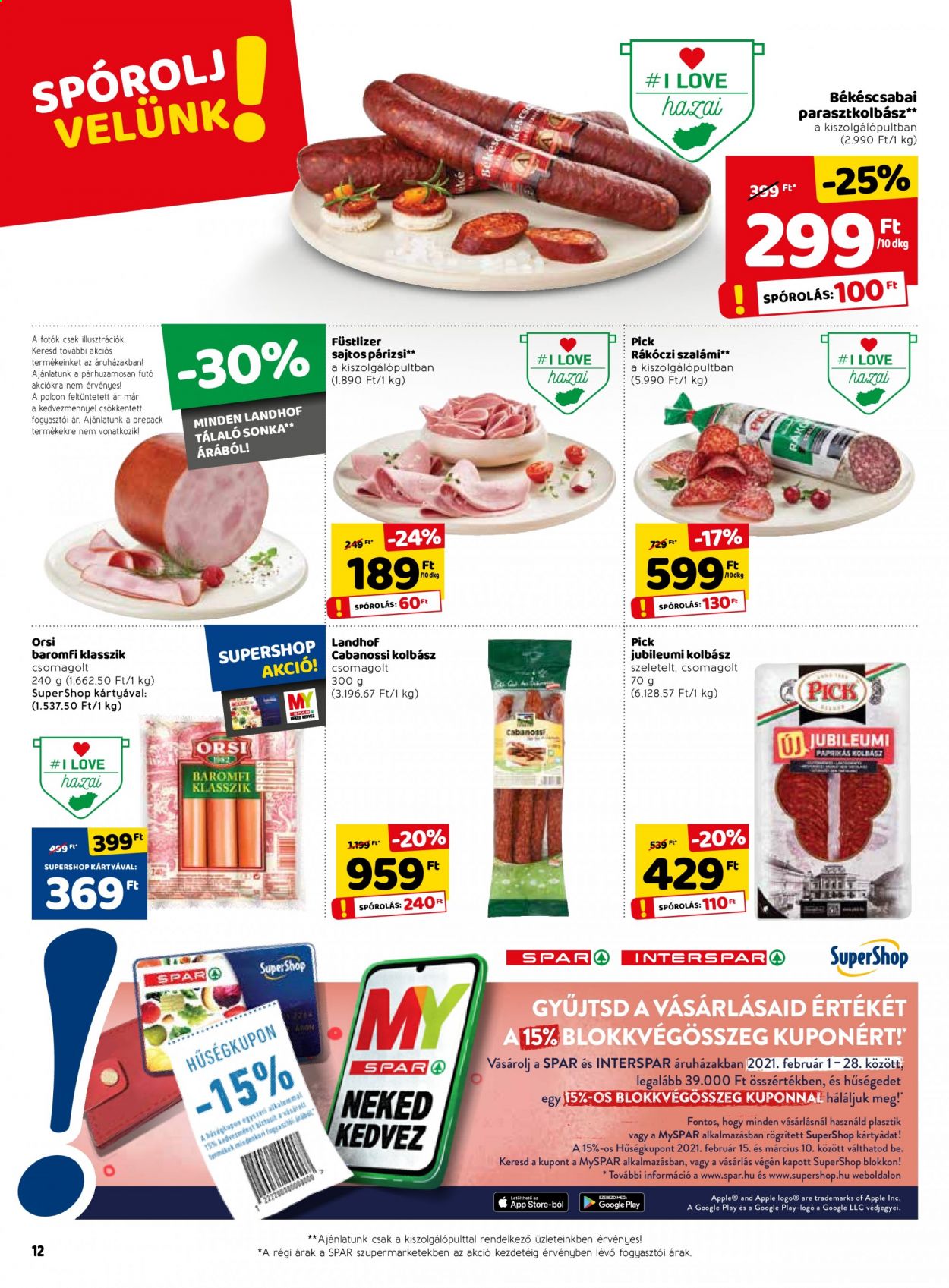 SPAR akciós újságok - 2021.02.25 - 2021.03.03. Oldal 12