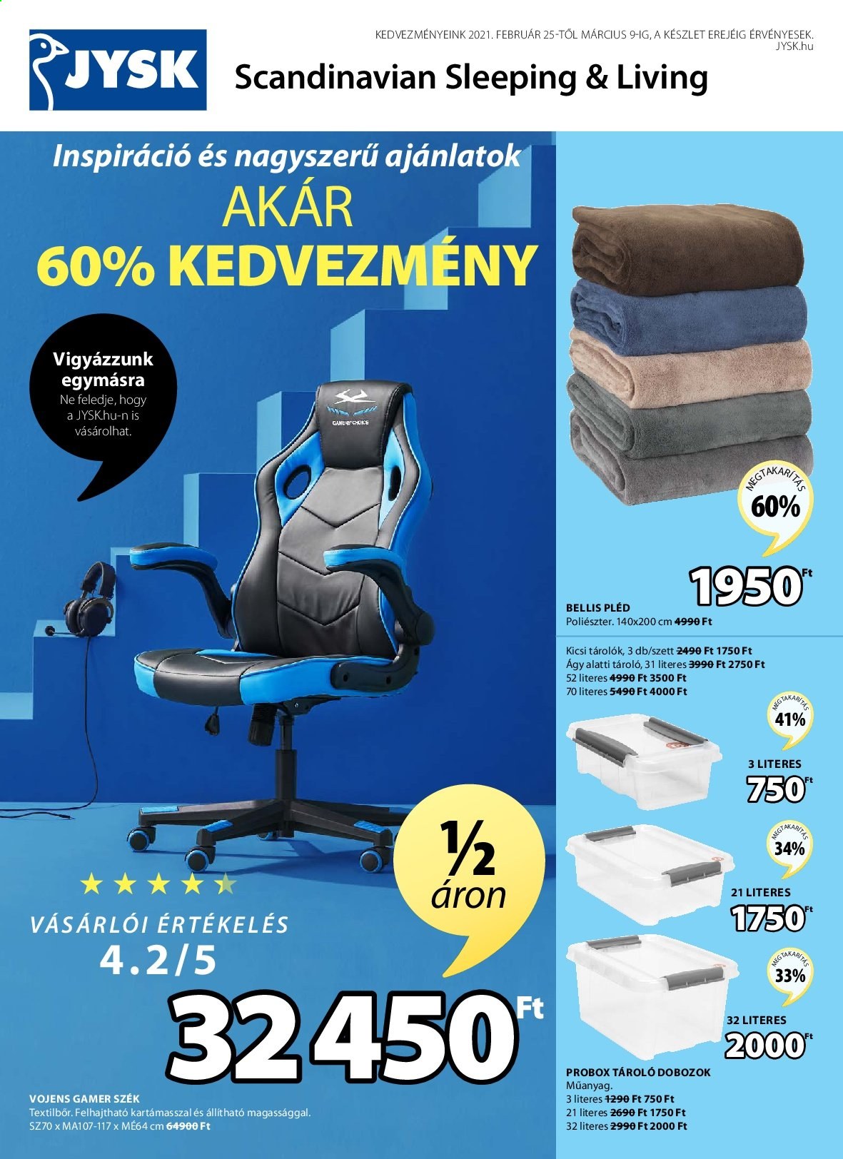 JYSK akciós újságok - 2021.02.25 - 2021.03.09. Oldal 1