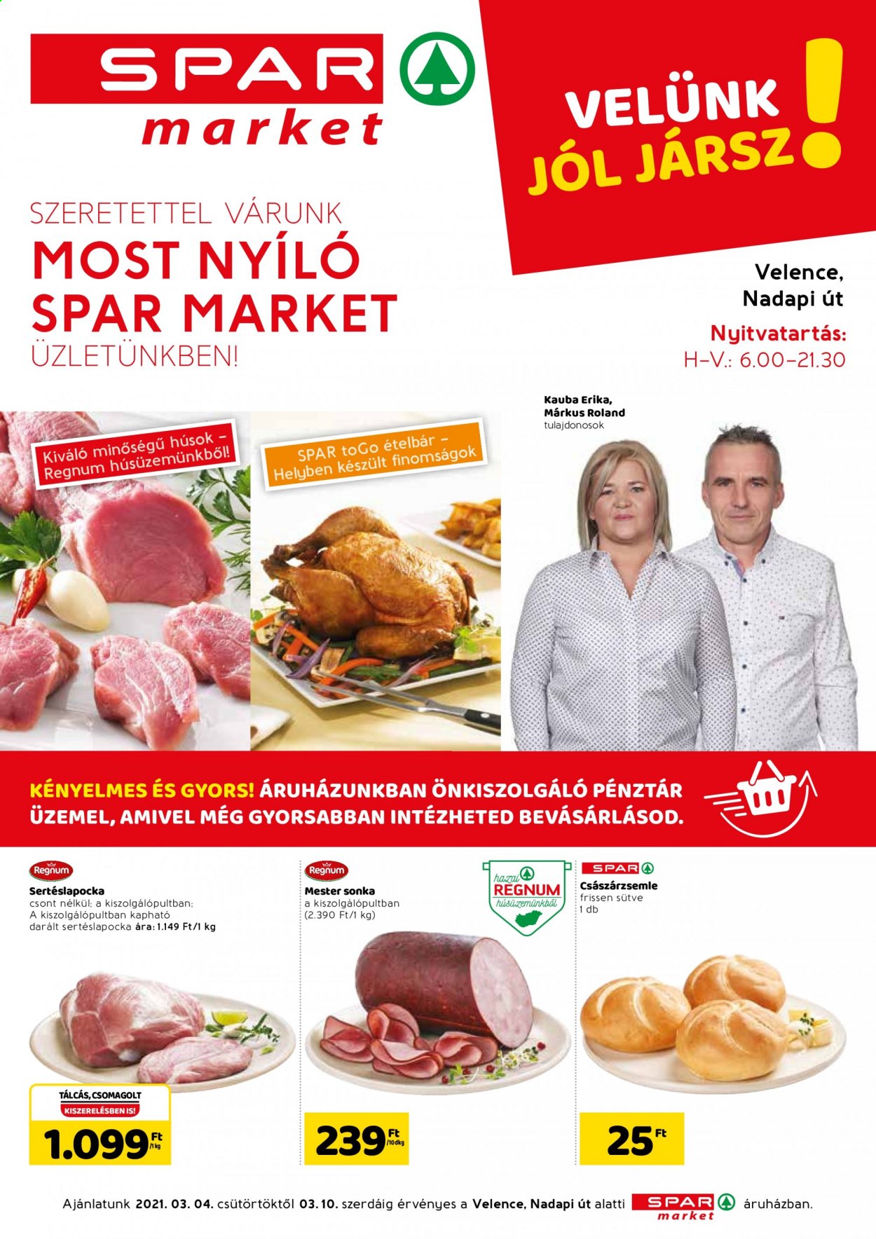 SPAR market akciós újságok - 2021.03.04 - 2021.03.10. Oldal 1