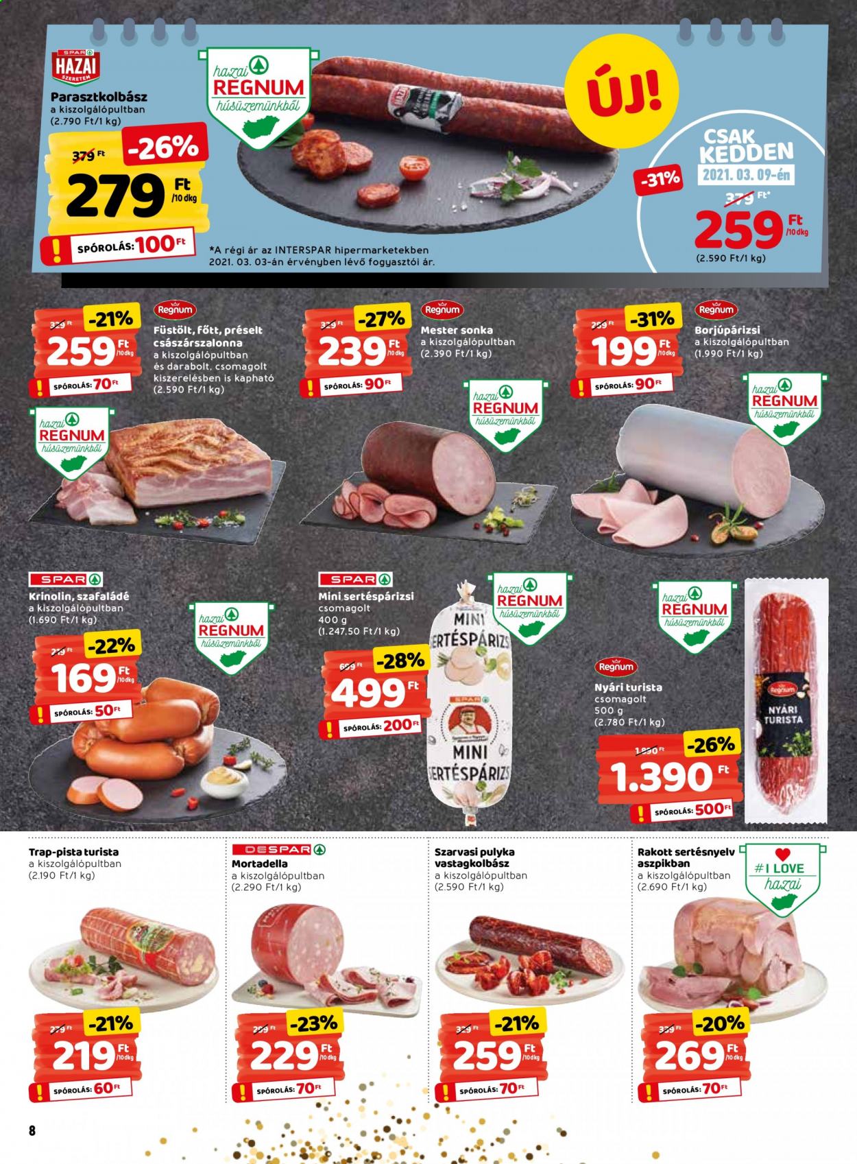 INTERSPAR akciós újságok - 2021.03.04 - 2021.03.10. Oldal 8