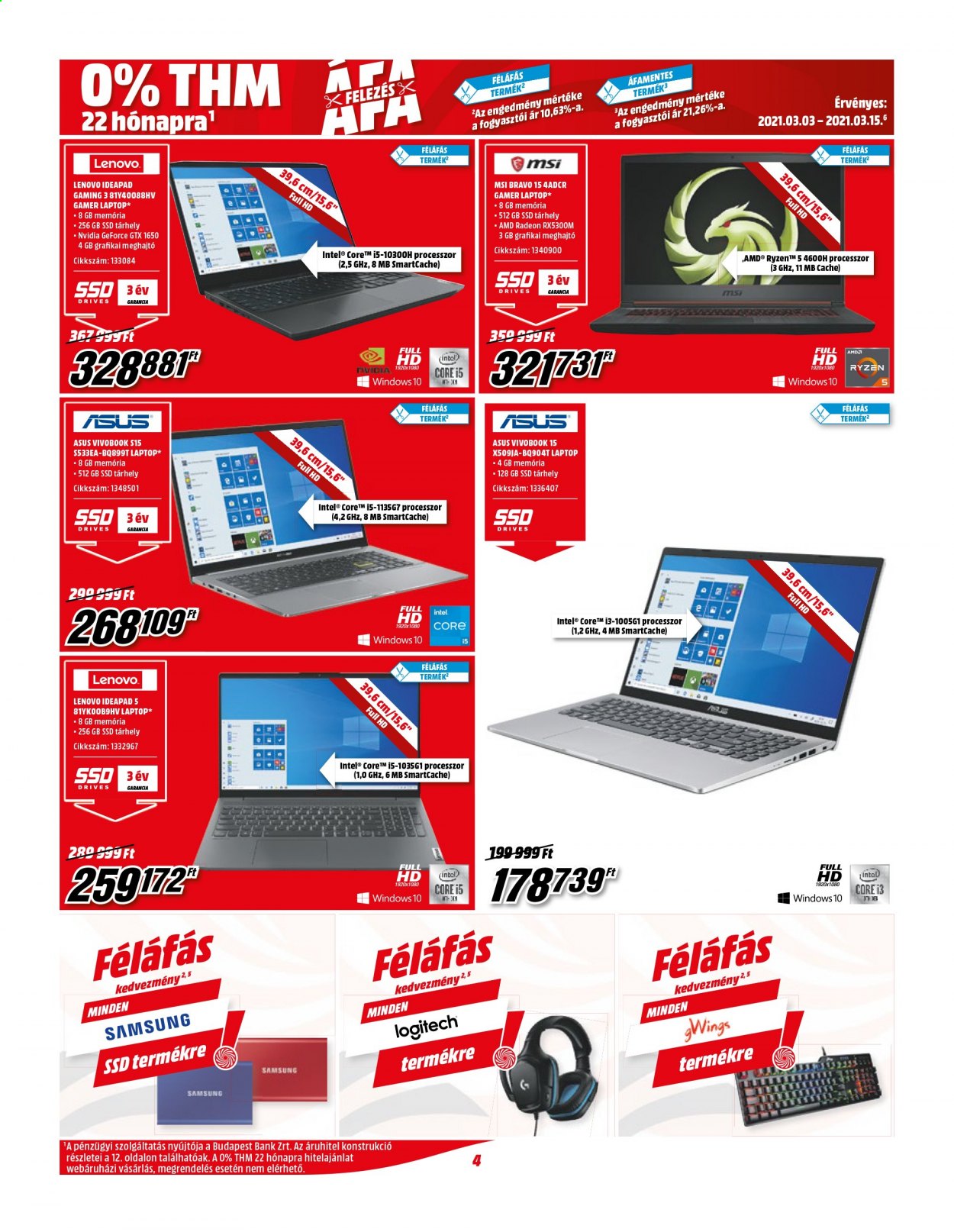 MediaMarkt akciós újságok - 2021.03.03 - 2021.03.15. Oldal 4