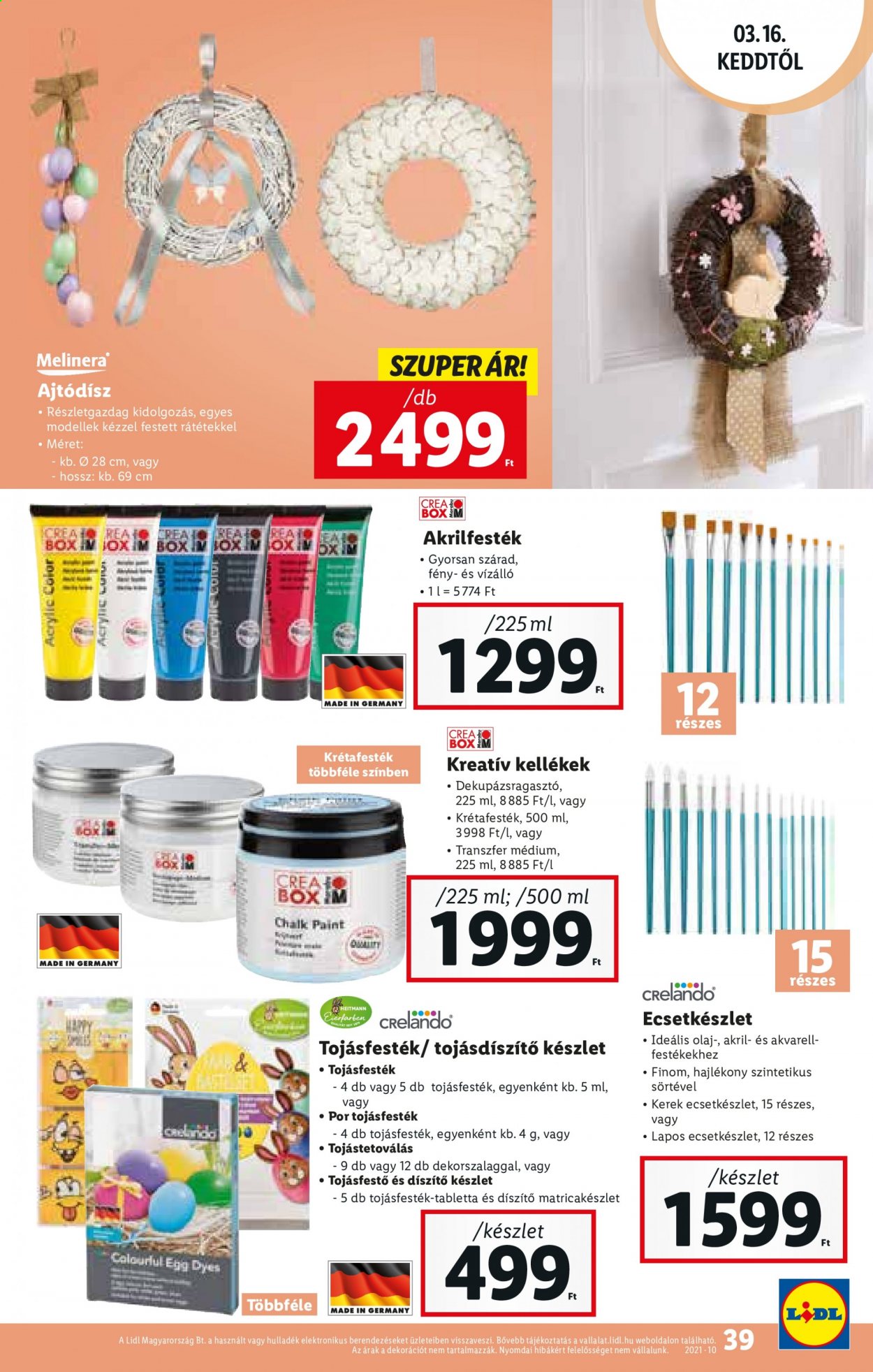 Lidl akciós újságok - 2021.03.11 - 2021.03.17. Oldal 39
