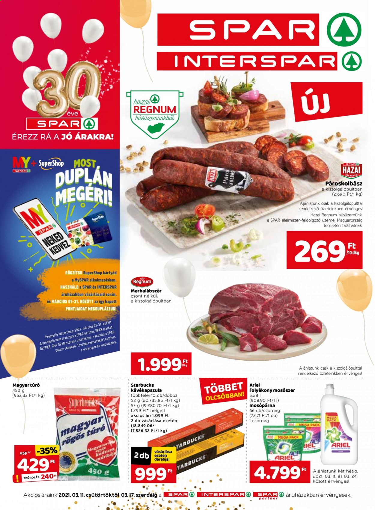 SPAR akciós újságok - 2021.03.11 - 2021.03.17. Oldal 1