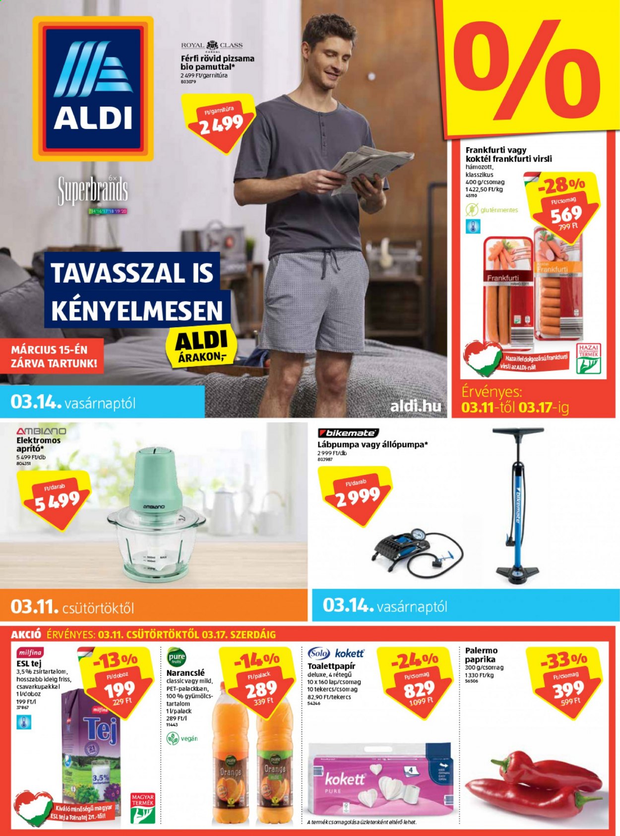 Aldi akciós újságok - 2021.03.11 - 2021.03.17. Oldal 1