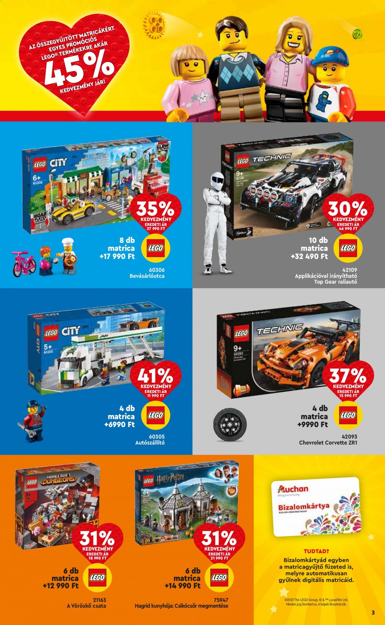 thumbnail - Auchan akciós újsága  - 2021.03.18 - 2021.03.24 - Akciós termékek - LEGO.  3. Oldal