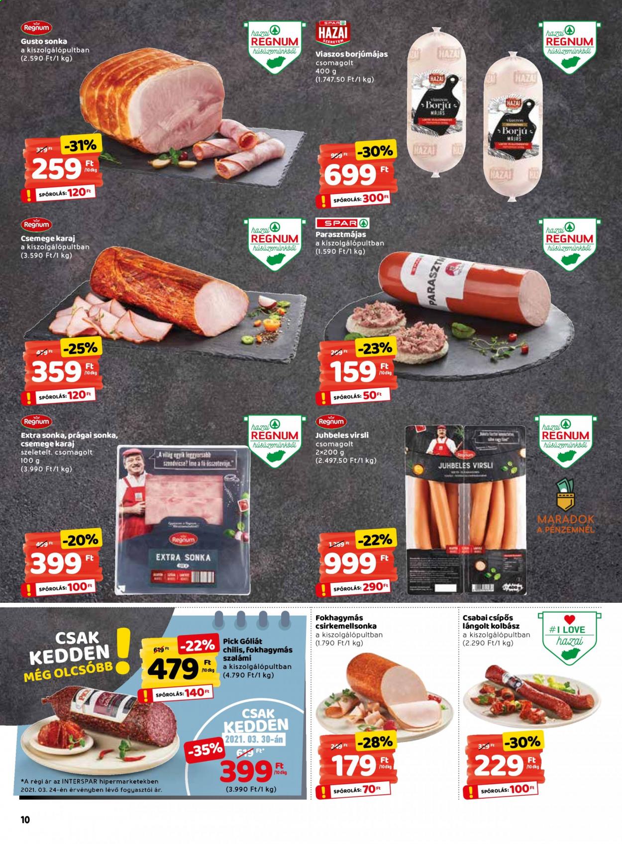 INTERSPAR akciós újságok - 2021.03.25 - 2021.04.03. Oldal 10