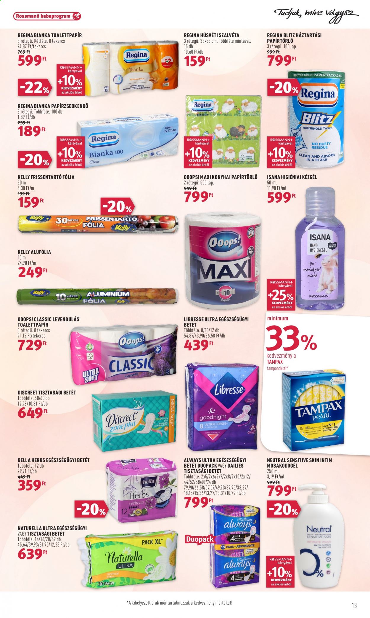 Rossmann akciós újságok - 2021.03.29 - 2021.04.02. Oldal 13
