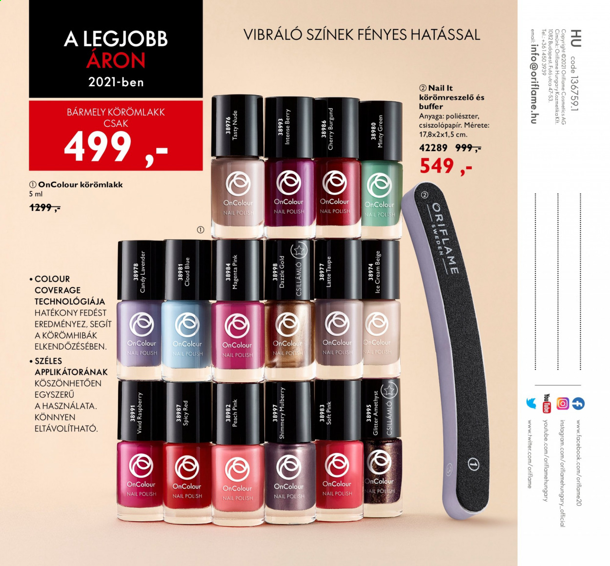 Oriflame akciós újságok - 2021.03.30 - 2021.04.19. Oldal 136