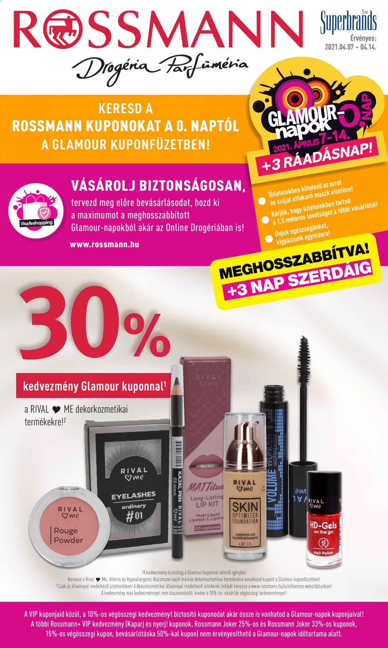 Rossmann akciós újságok - 2021.04.07 - 2021.04.14. Oldal 1