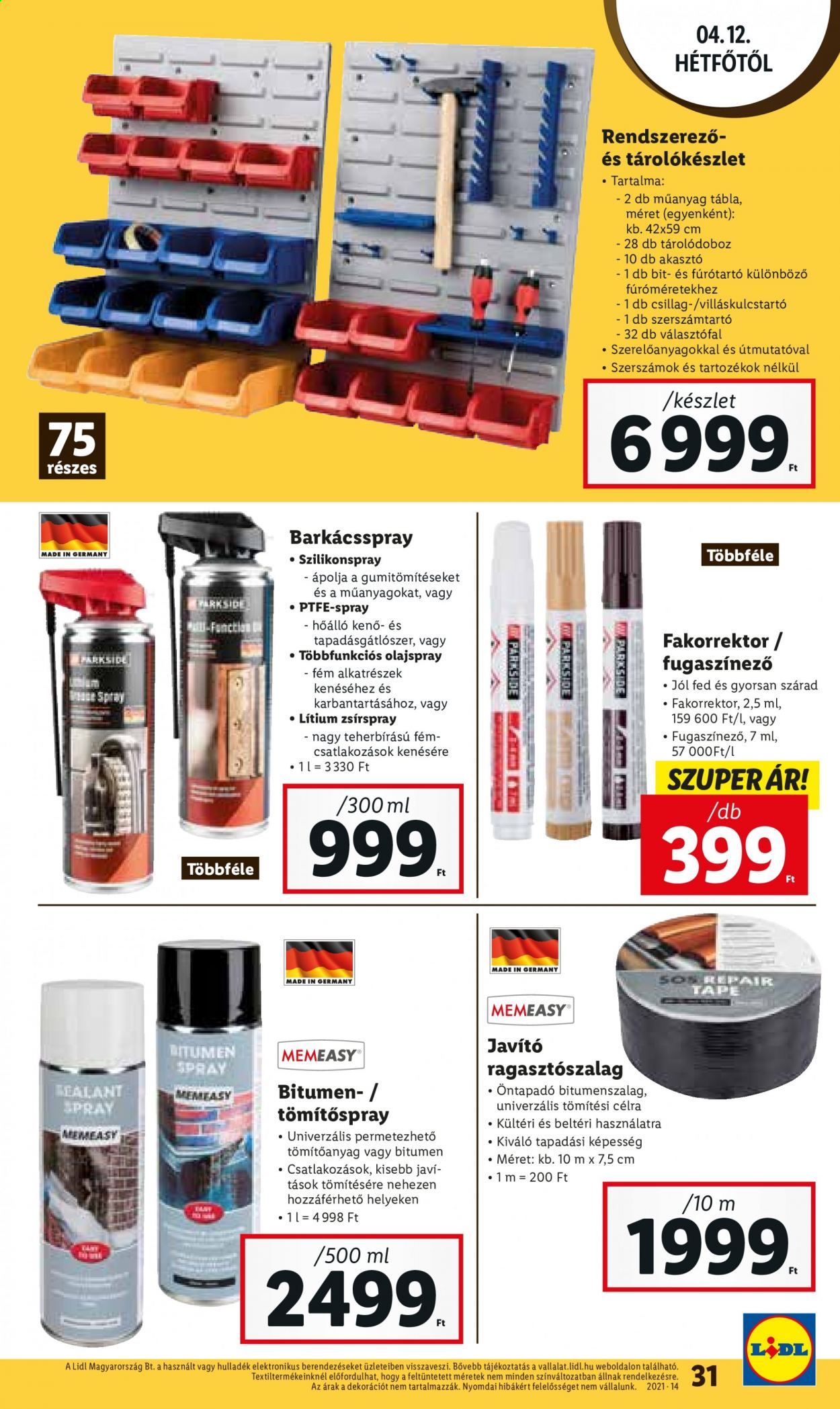 Lidl akciós újságok - 2021.04.08 - 2021.04.14. Oldal 31