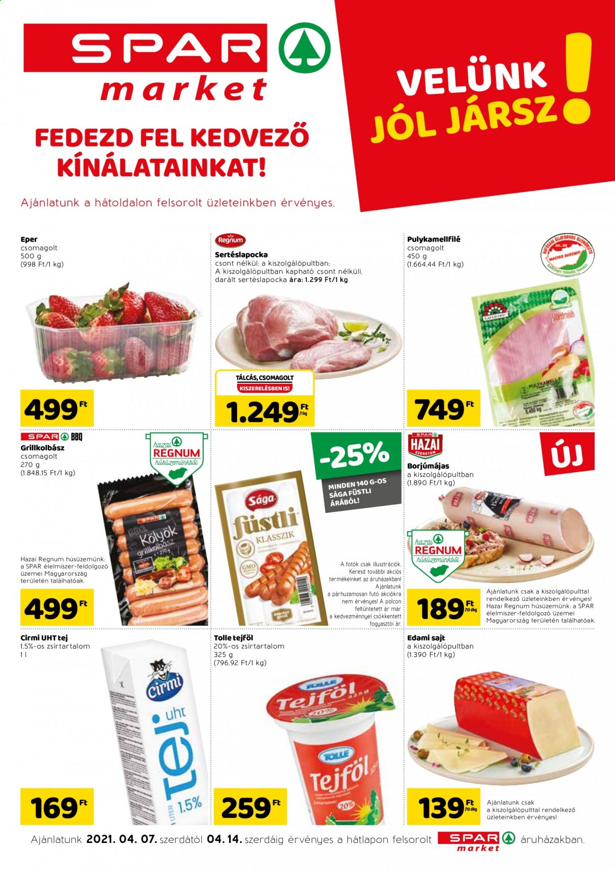 SPAR market akciós újságok - 2021.04.07 - 2021.04.14. Oldal 1