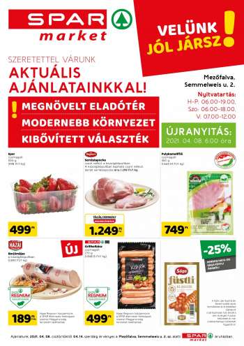 Újság SPAR market - 2021.04.08 - 2021.04.14.