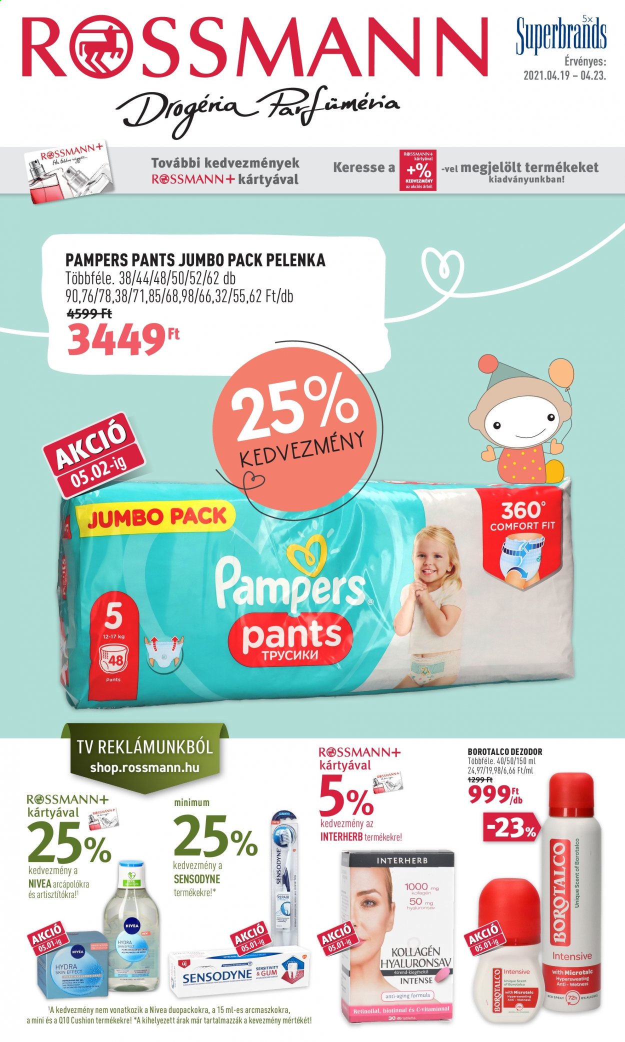 Rossmann akciós újságok - 2021.04.19 - 2021.04.23. Oldal 1