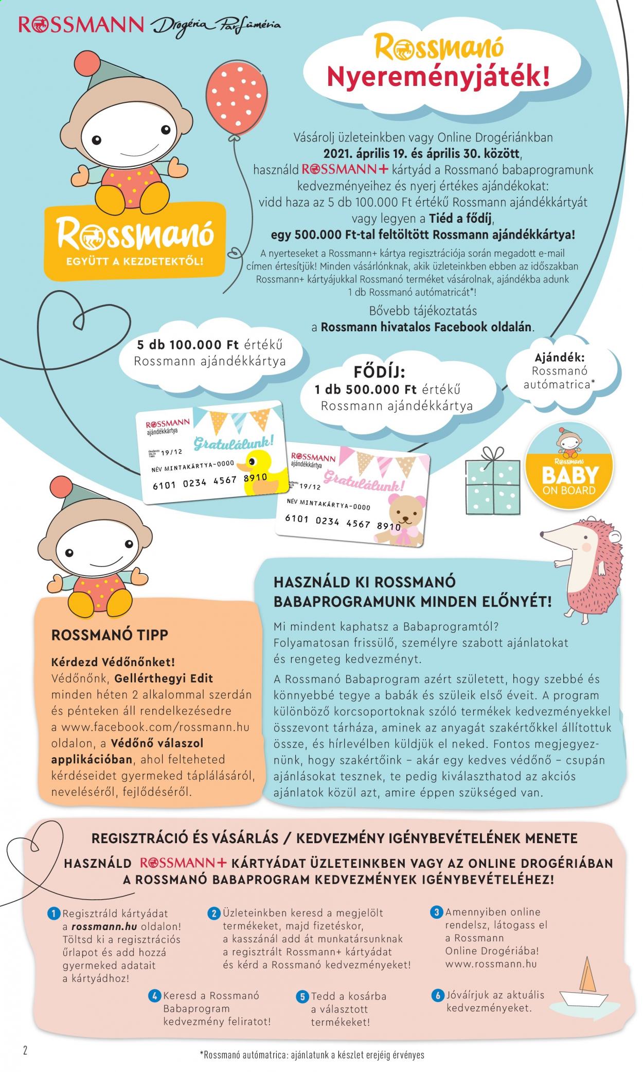 Rossmann akciós újságok - 2021.04.19 - 2021.04.23. Oldal 2