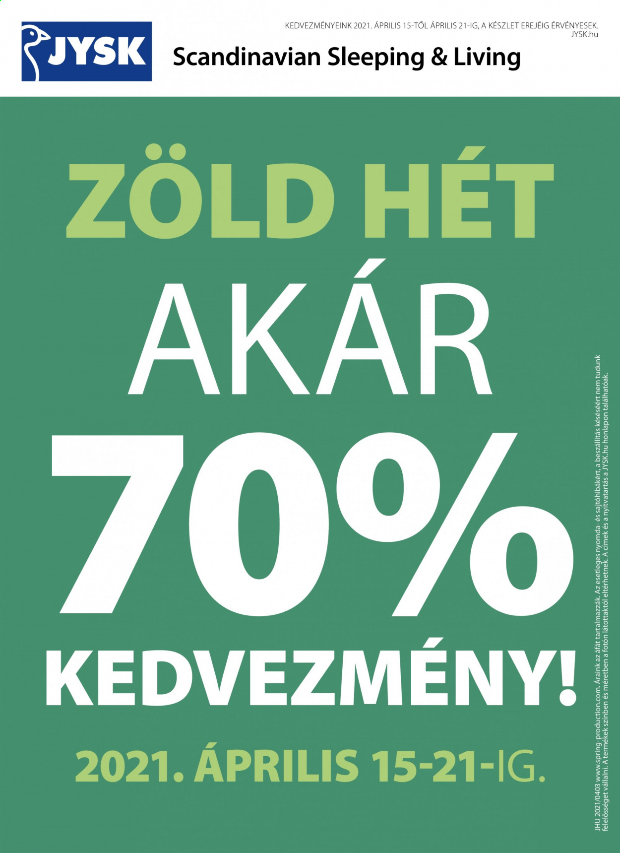 JYSK akciós újságok - 2021.04.15 - 2021.04.28. Oldal 24