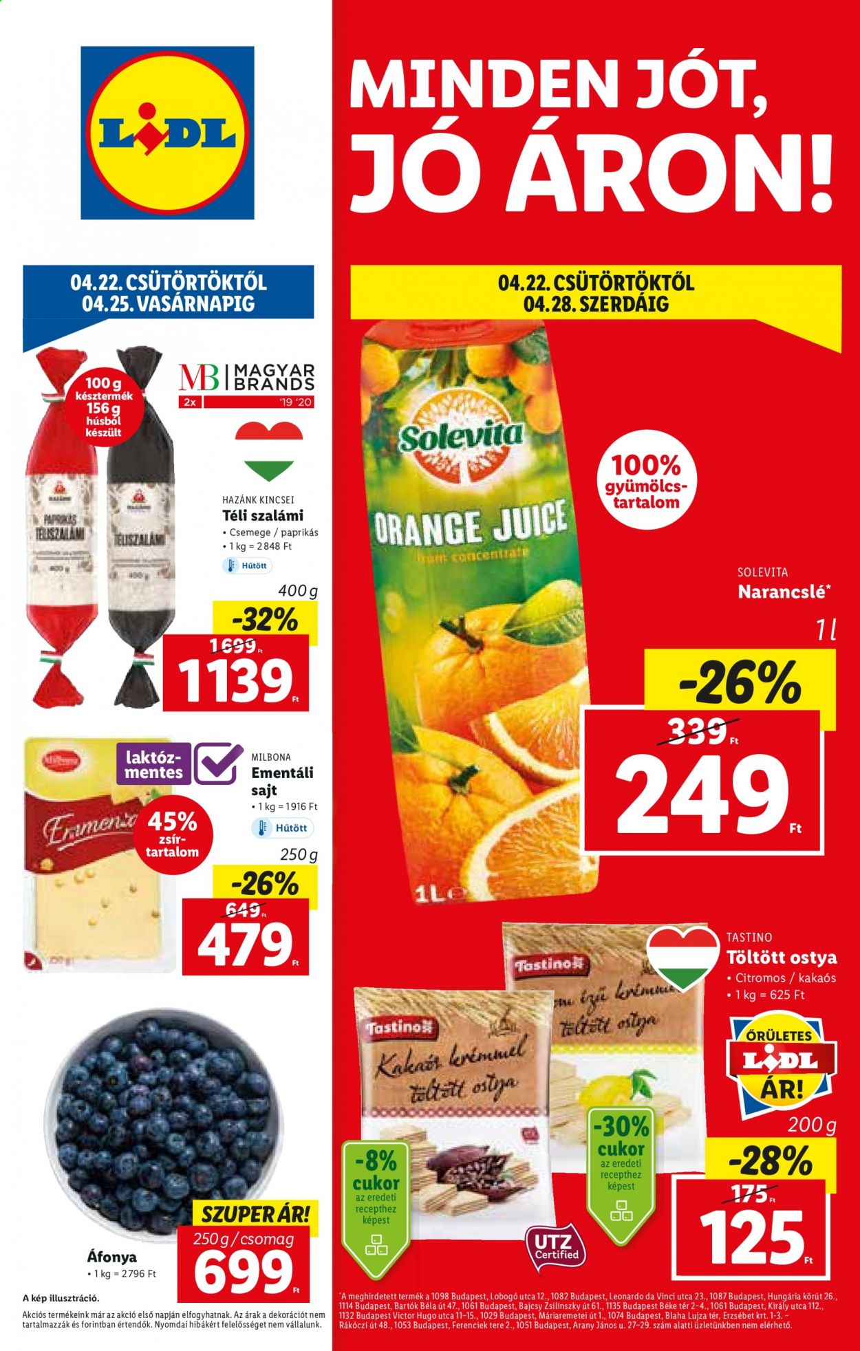 Lidl akciós újságok - 2021.04.22 - 2021.04.28. Oldal 1