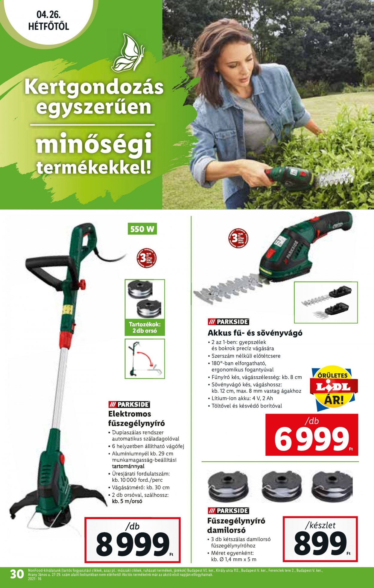 Lidl akciós újságok - 2021.04.22 - 2021.04.28. Oldal 30