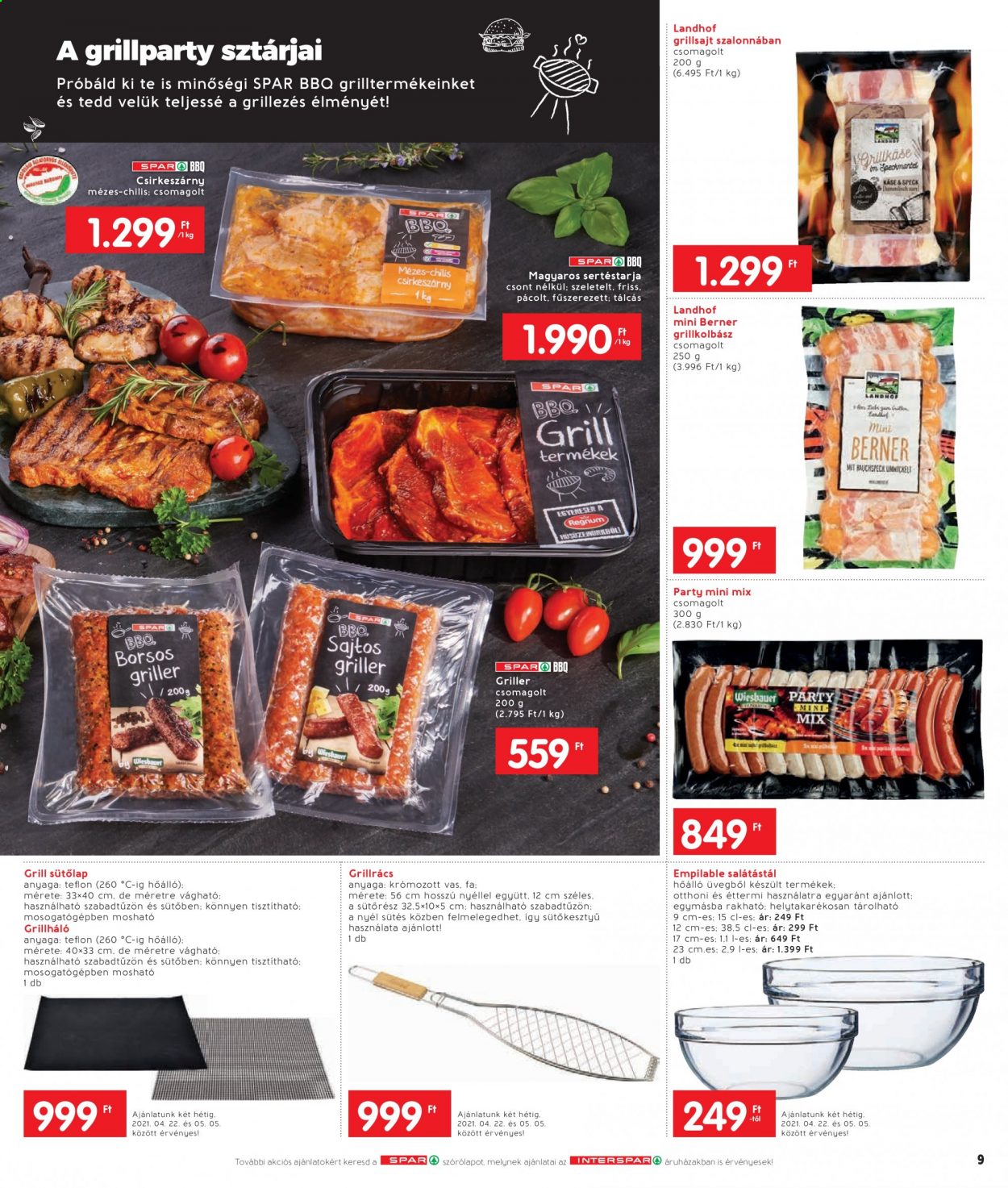 INTERSPAR akciós újságok - 2021.04.22 - 2021.04.28. Oldal 9