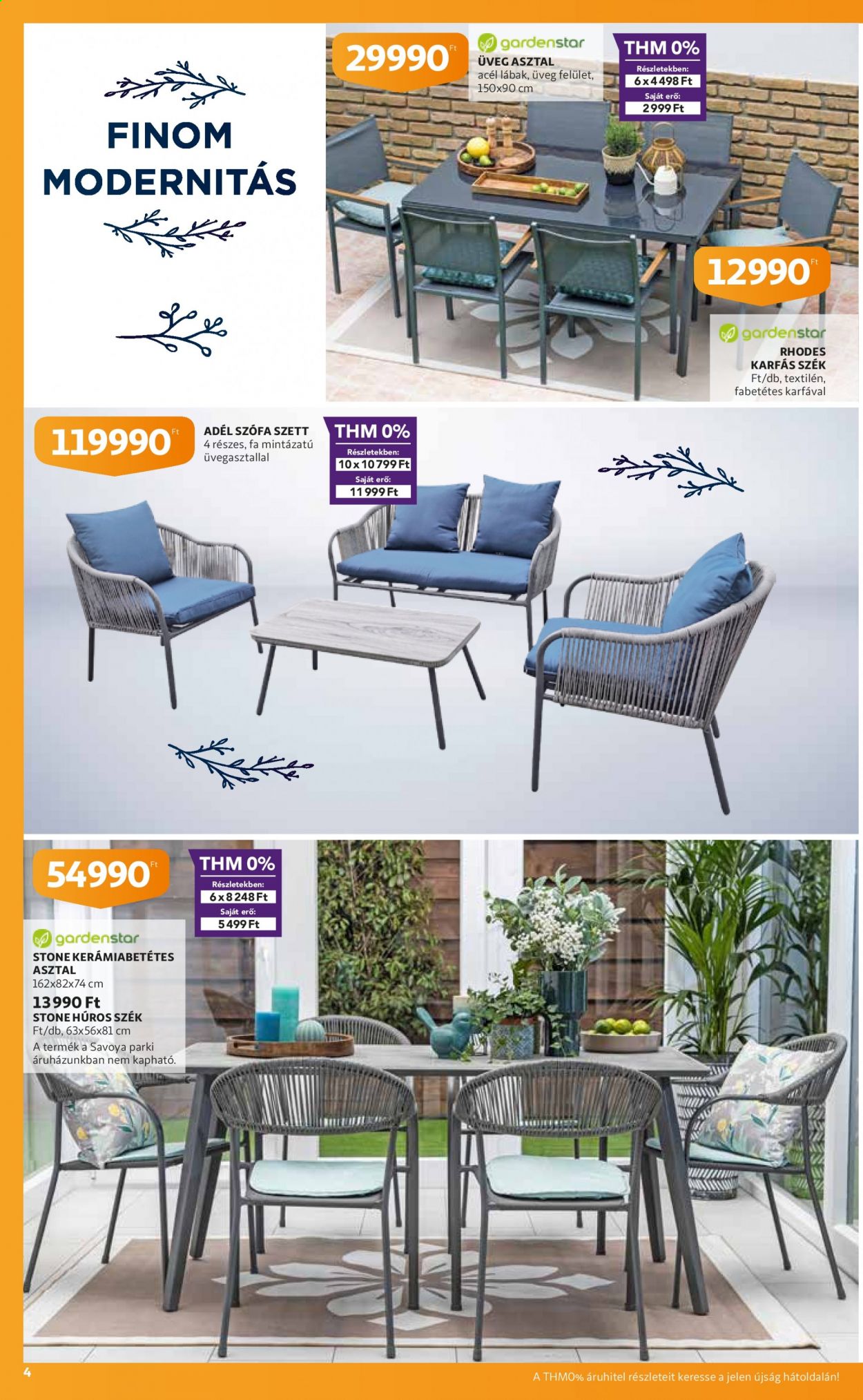 thumbnail - Auchan akciós újsága  - 2021.04.22 - 2021.05.05 - Akciós termékek - Fa, szék, asztal, szófa.  4. Oldal