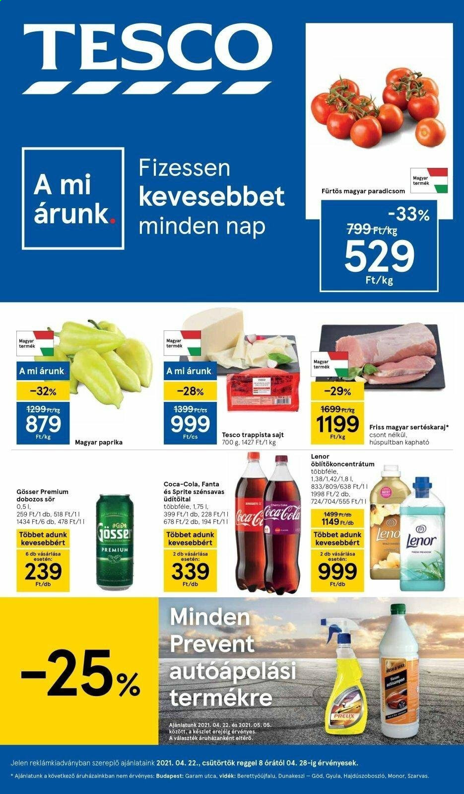 TESCO akciós újságok - 2021.04.22 - 2021.04.28. Oldal 1