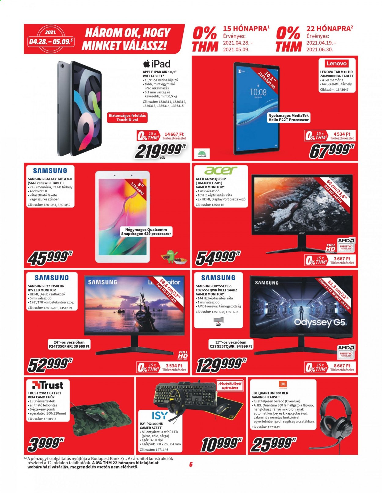 MediaMarkt akciós újságok - 2021.04.28 - 2021.05.09. Oldal 6