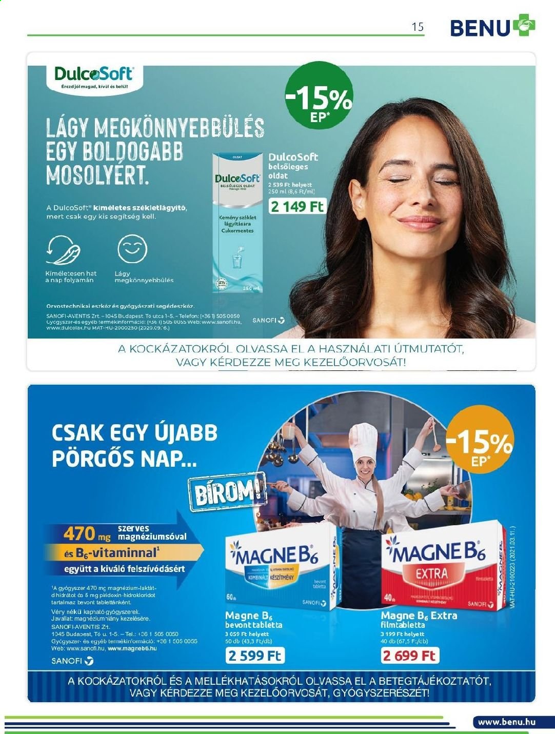 BENU Gyógyszertár akciós újságok - 2021.05.01 - 2021.05.31. Oldal 15