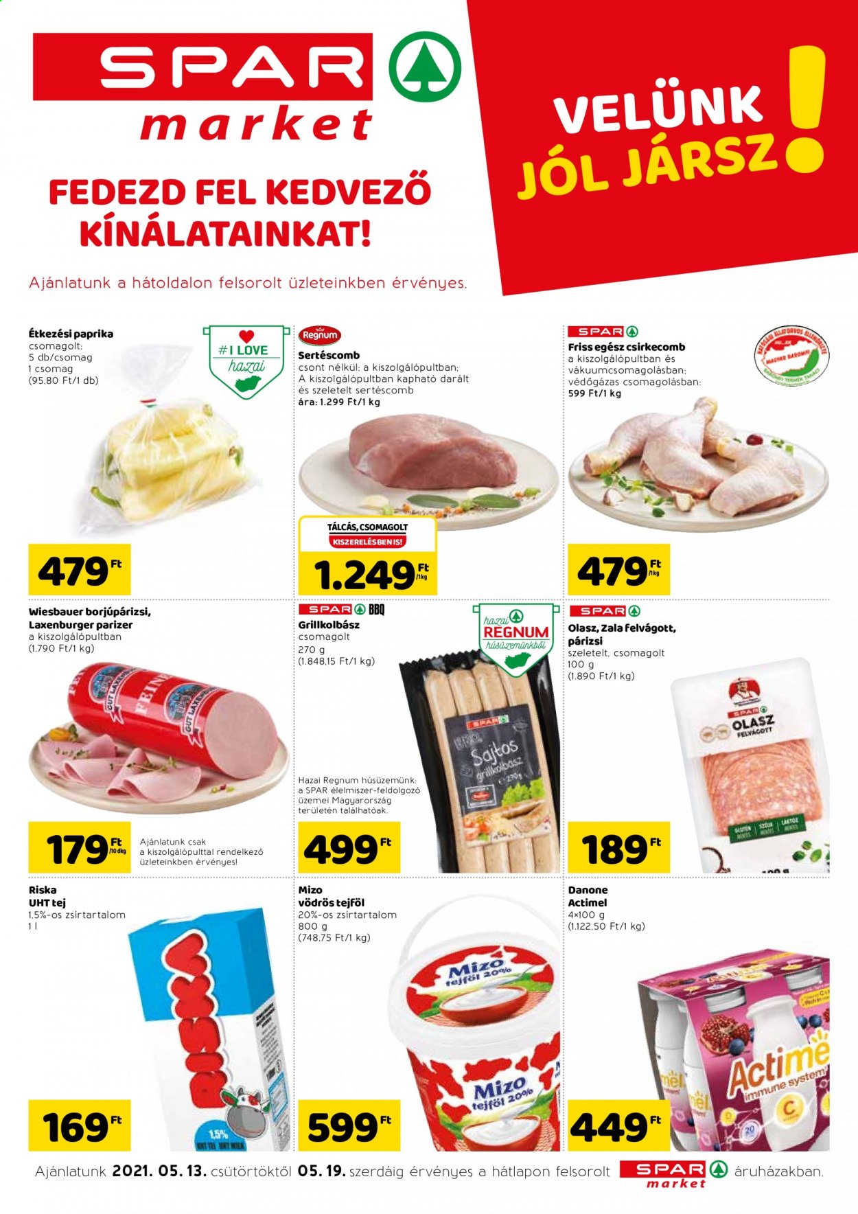 SPAR market akciós újságok - 2021.05.13 - 2021.05.19. Oldal 1