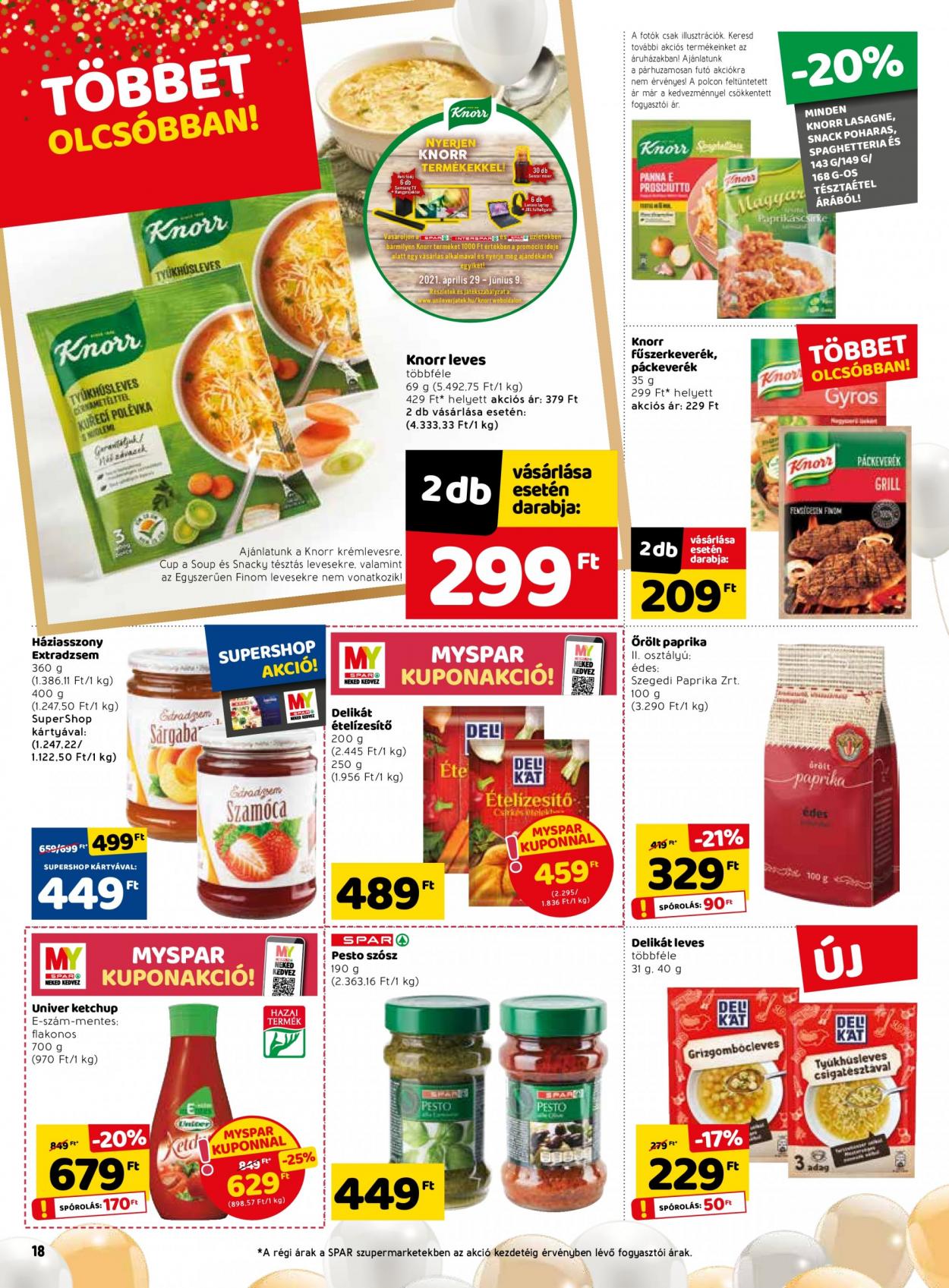 SPAR akciós újságok - 2021.05.13 - 2021.05.19. Oldal 18