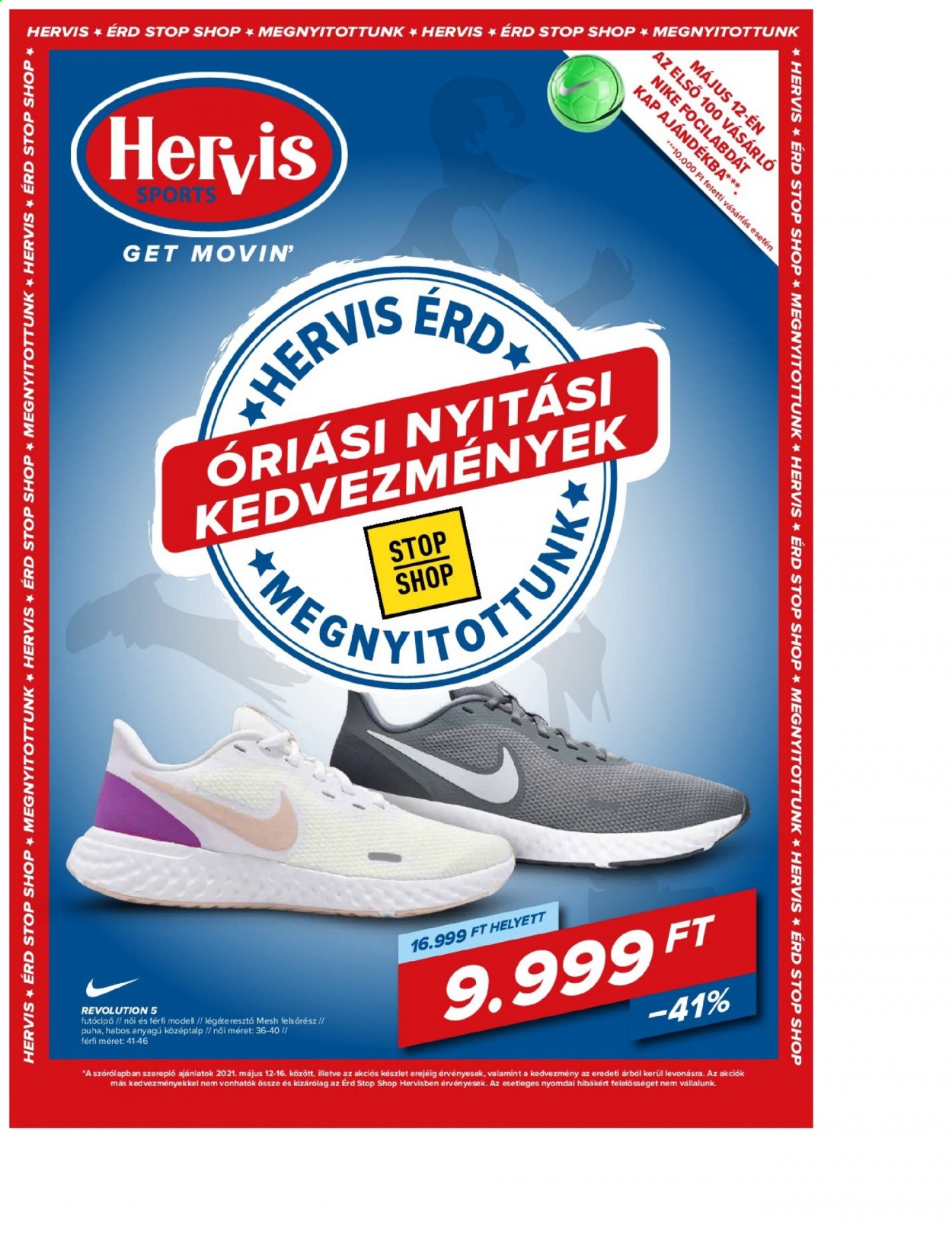 thumbnail - Hervis akciós újsága  - 2021.05.12 - 2021.05.16 - Akciós termékek - futócipő, Nike.  1. Oldal