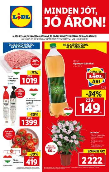 Újság Lidl - 2021.05.20 - 2021.05.22.