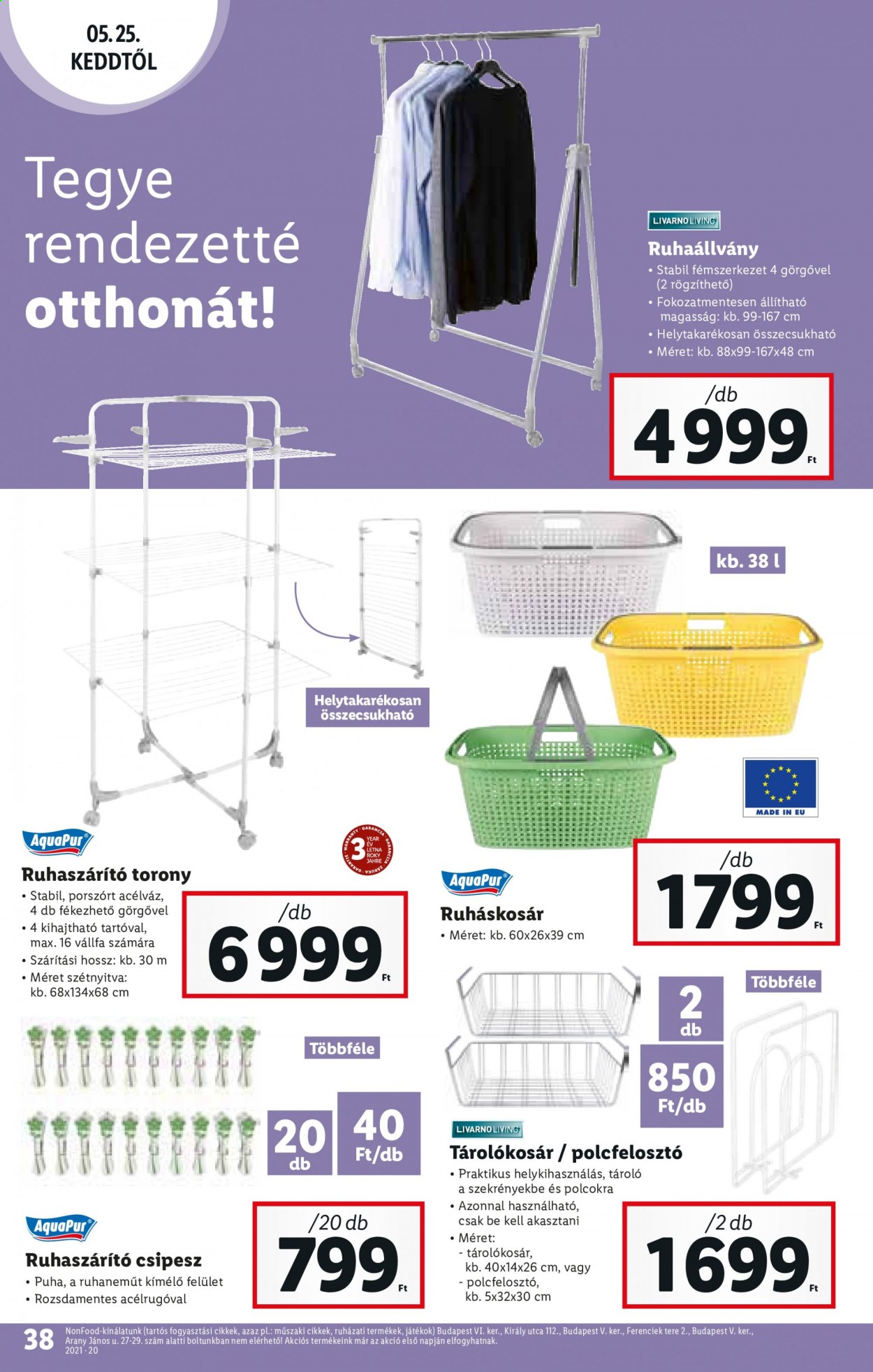 Lidl akciós újságok - 2021.05.20 - 2021.05.26. Oldal 38