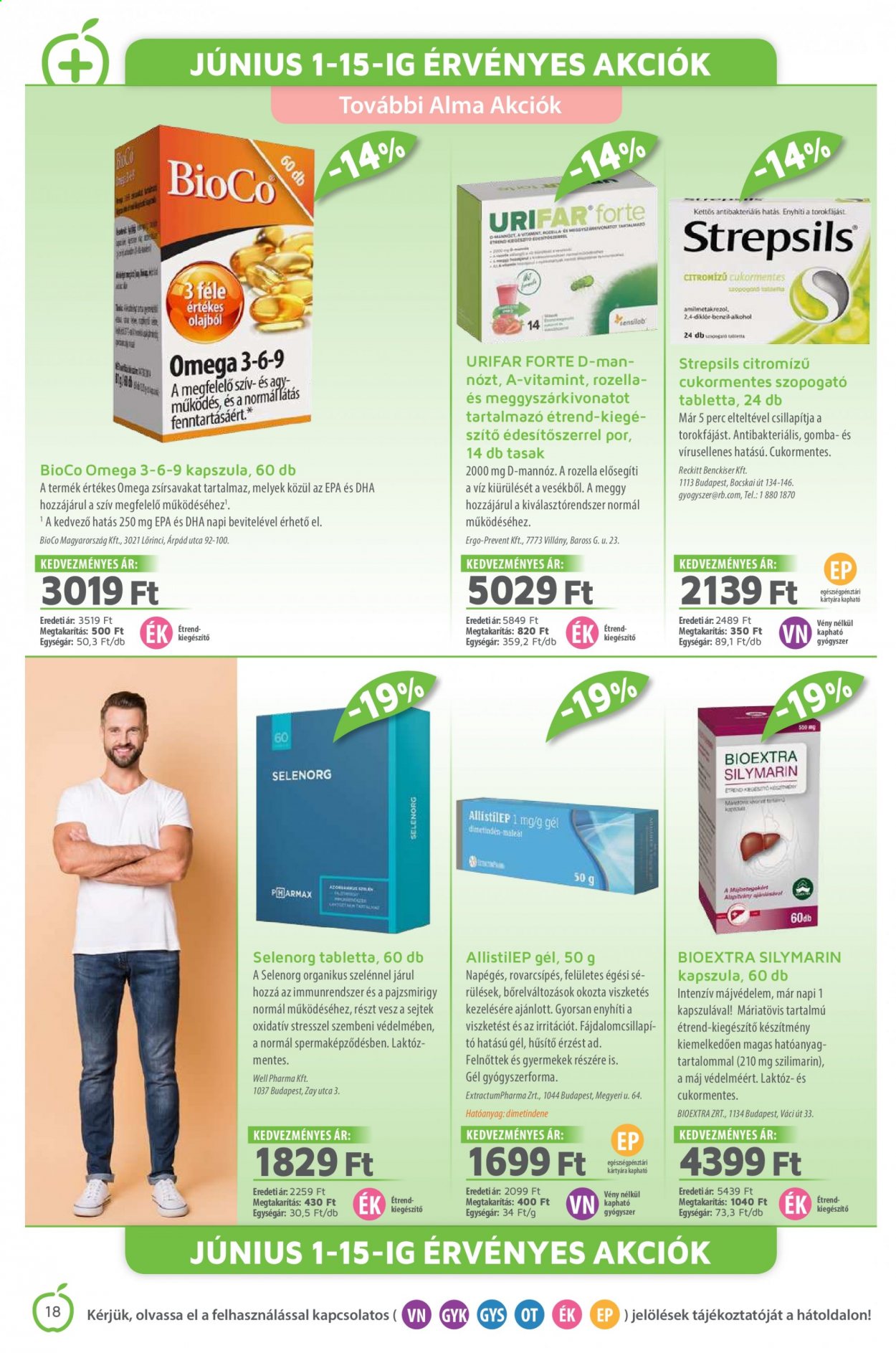 Alma Gyógyszertárak akciós újságok - 2021.06.01 - 2021.06.30. Oldal 18