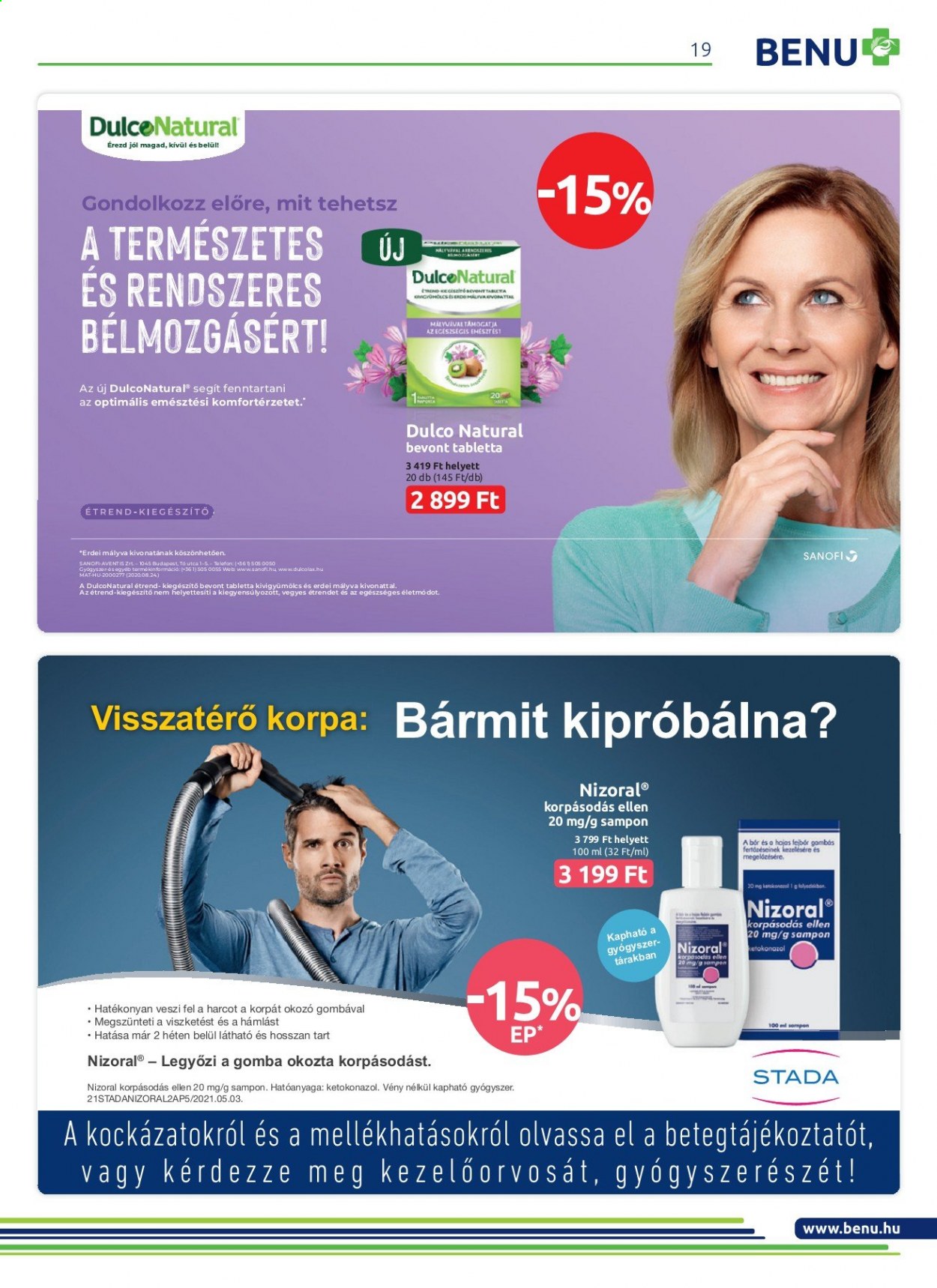 BENU Gyógyszertár akciós újságok - 2021.06.01 - 2021.06.30. Oldal 19