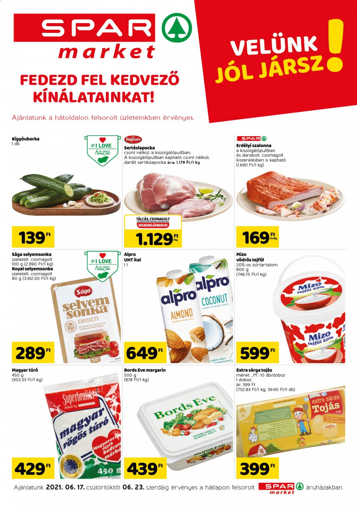 SPAR market akciós újságok - 2021.06.17 - 2021.06.23. Oldal 1