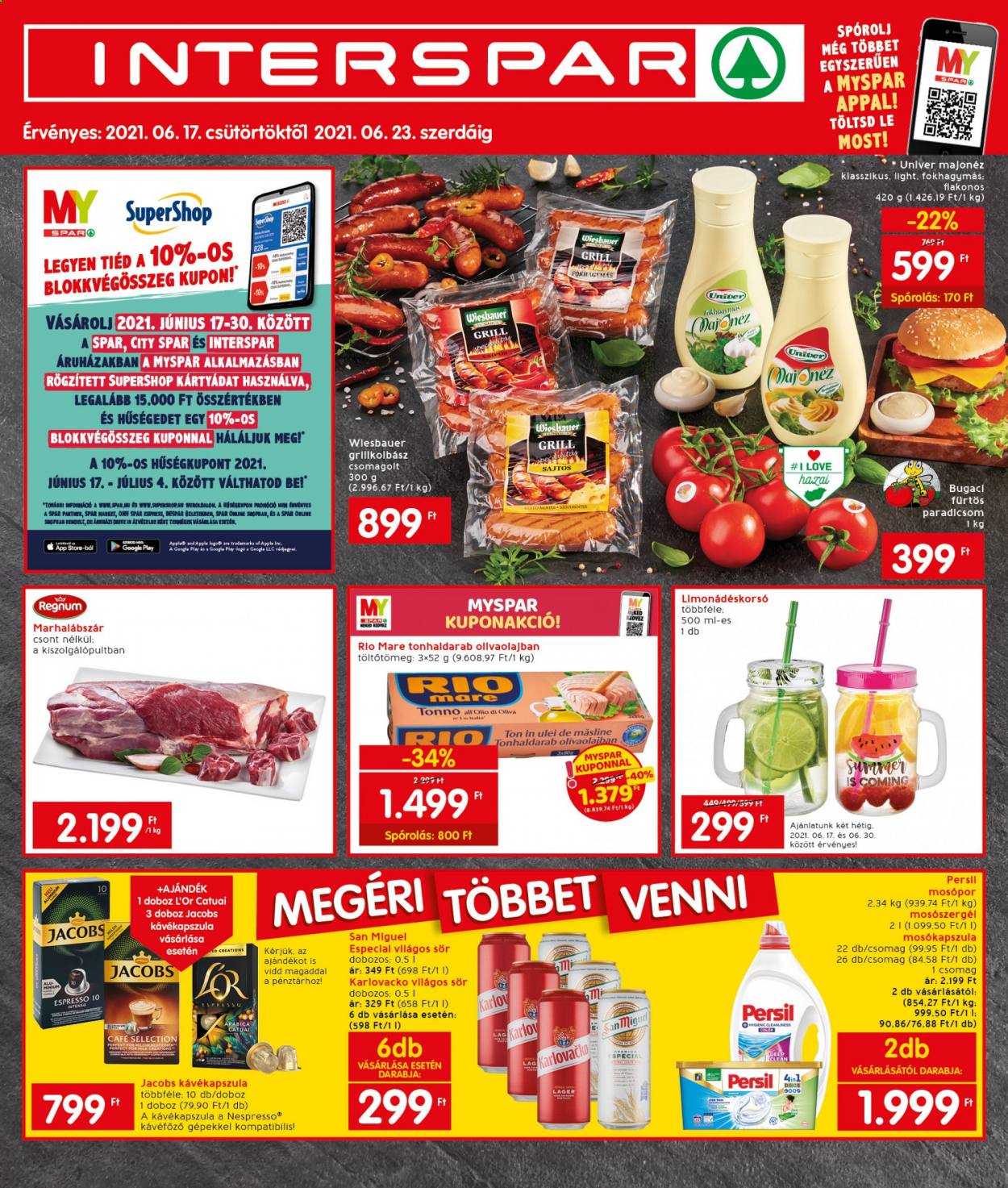 INTERSPAR akciós újságok - 2021.06.17 - 2021.06.23. Oldal 1