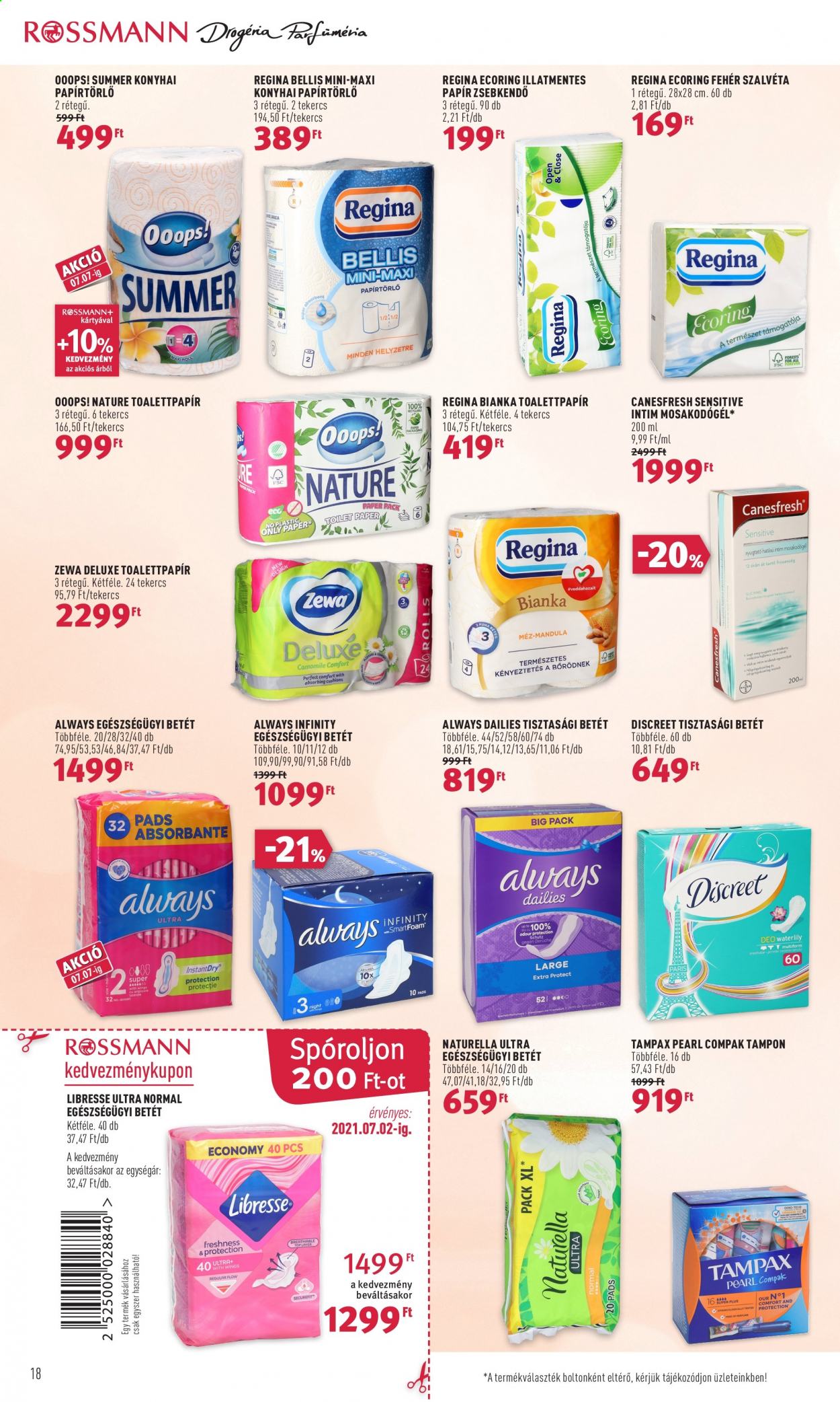 Rossmann akciós újságok - 2021.06.28 - 2021.07.02. Oldal 18