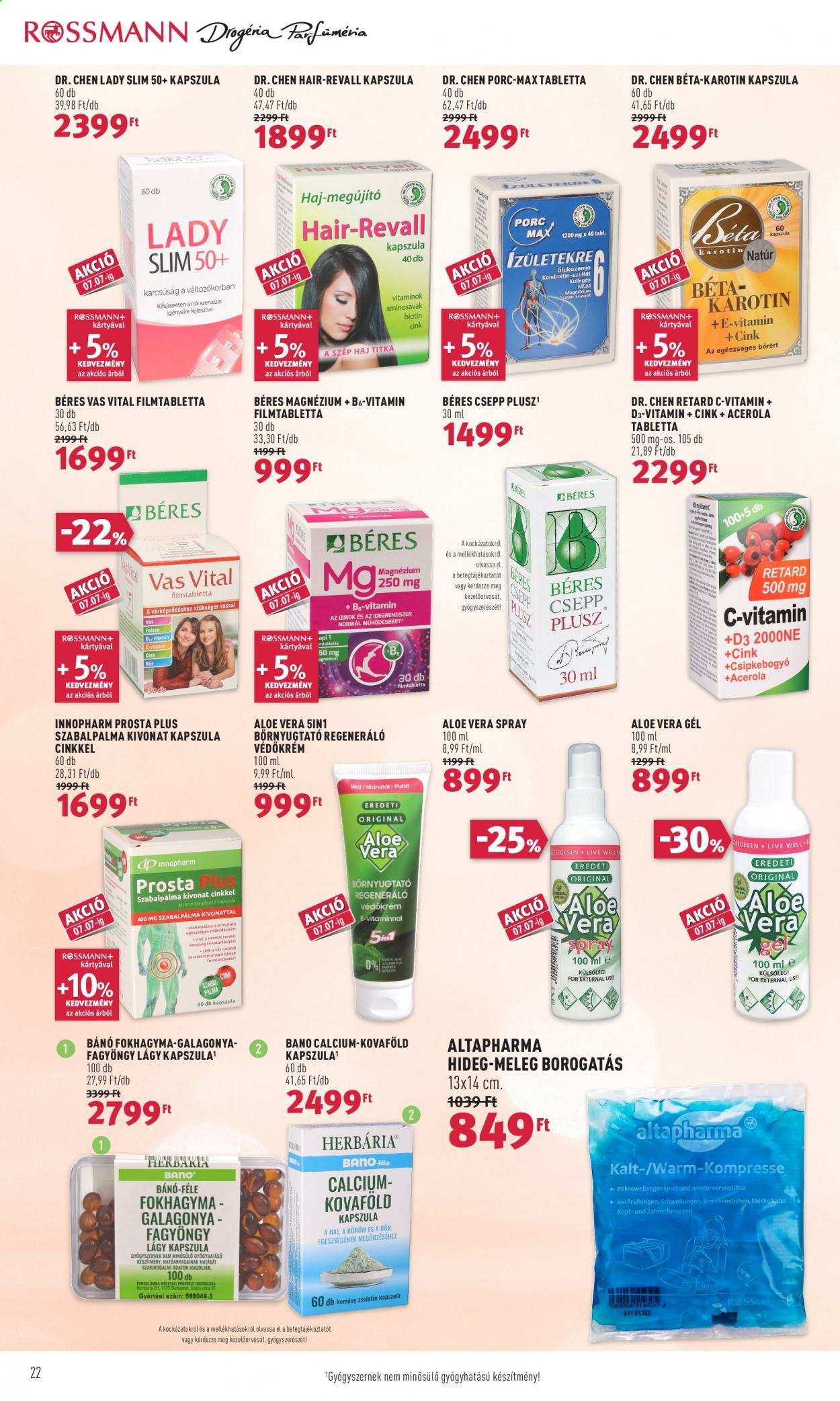 Rossmann akciós újságok - 2021.06.28 - 2021.07.02. Oldal 22