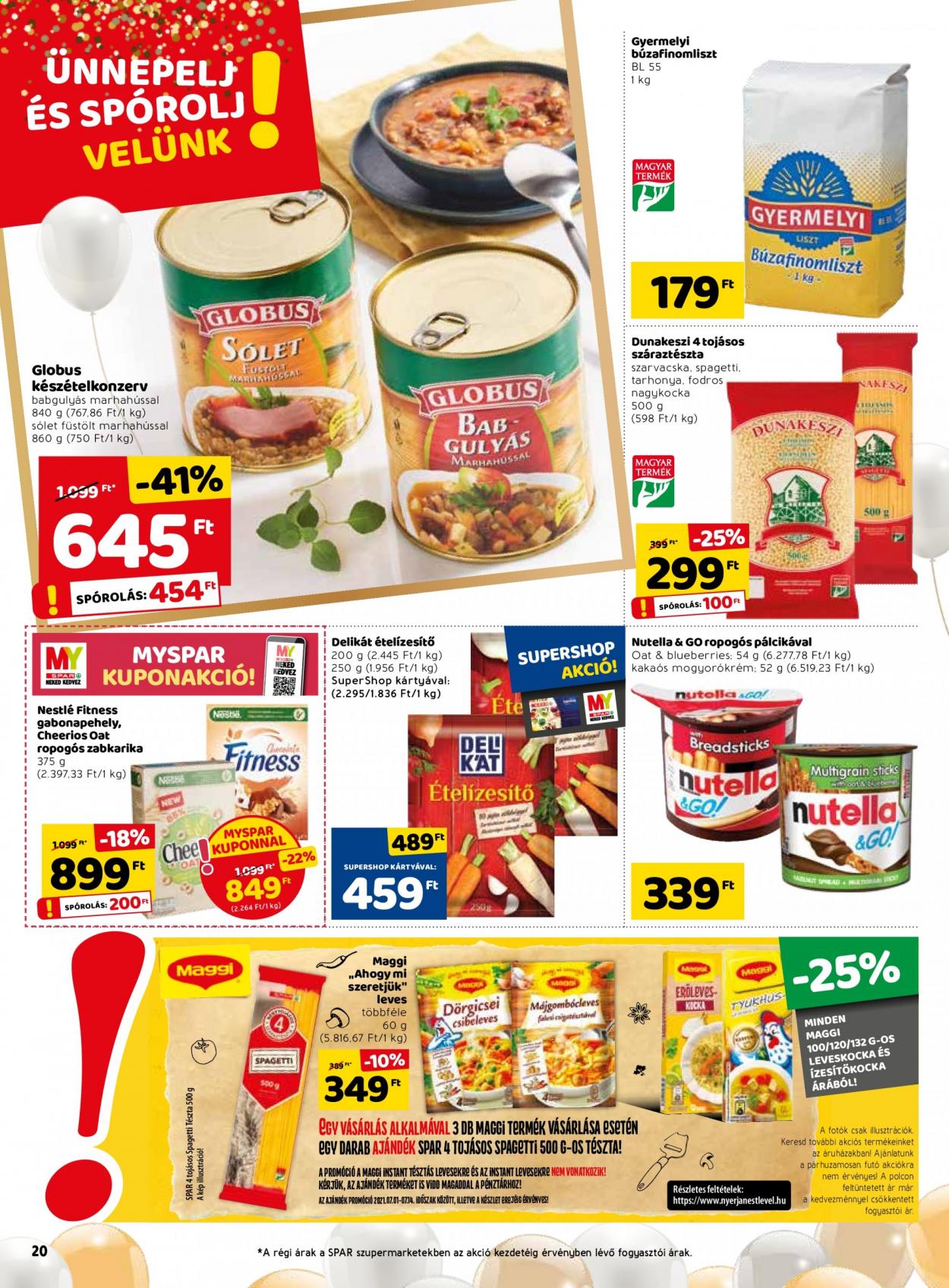 SPAR akciós újságok - 2021.07.01 - 2021.07.07. Oldal 20