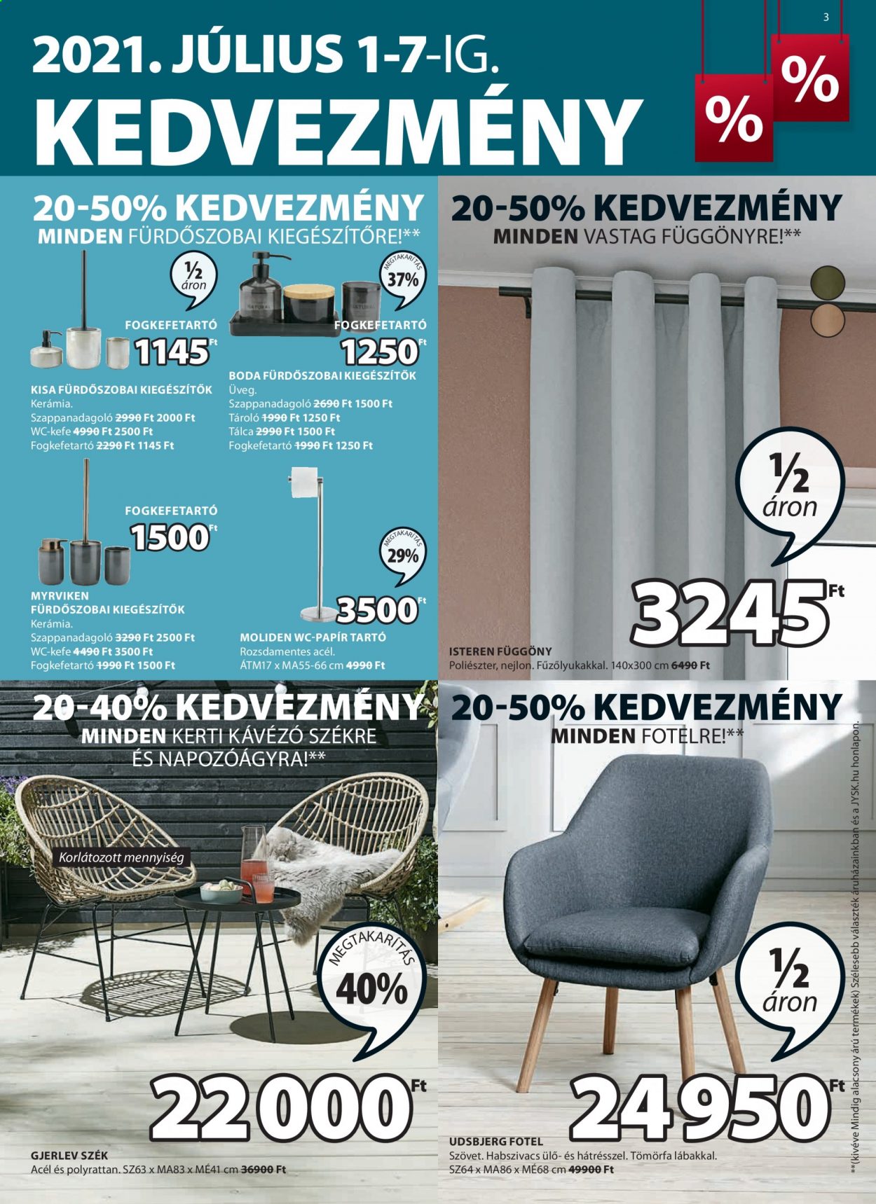 JYSK akciós újságok - 2021.07.01 - 2021.07.14. Oldal 3