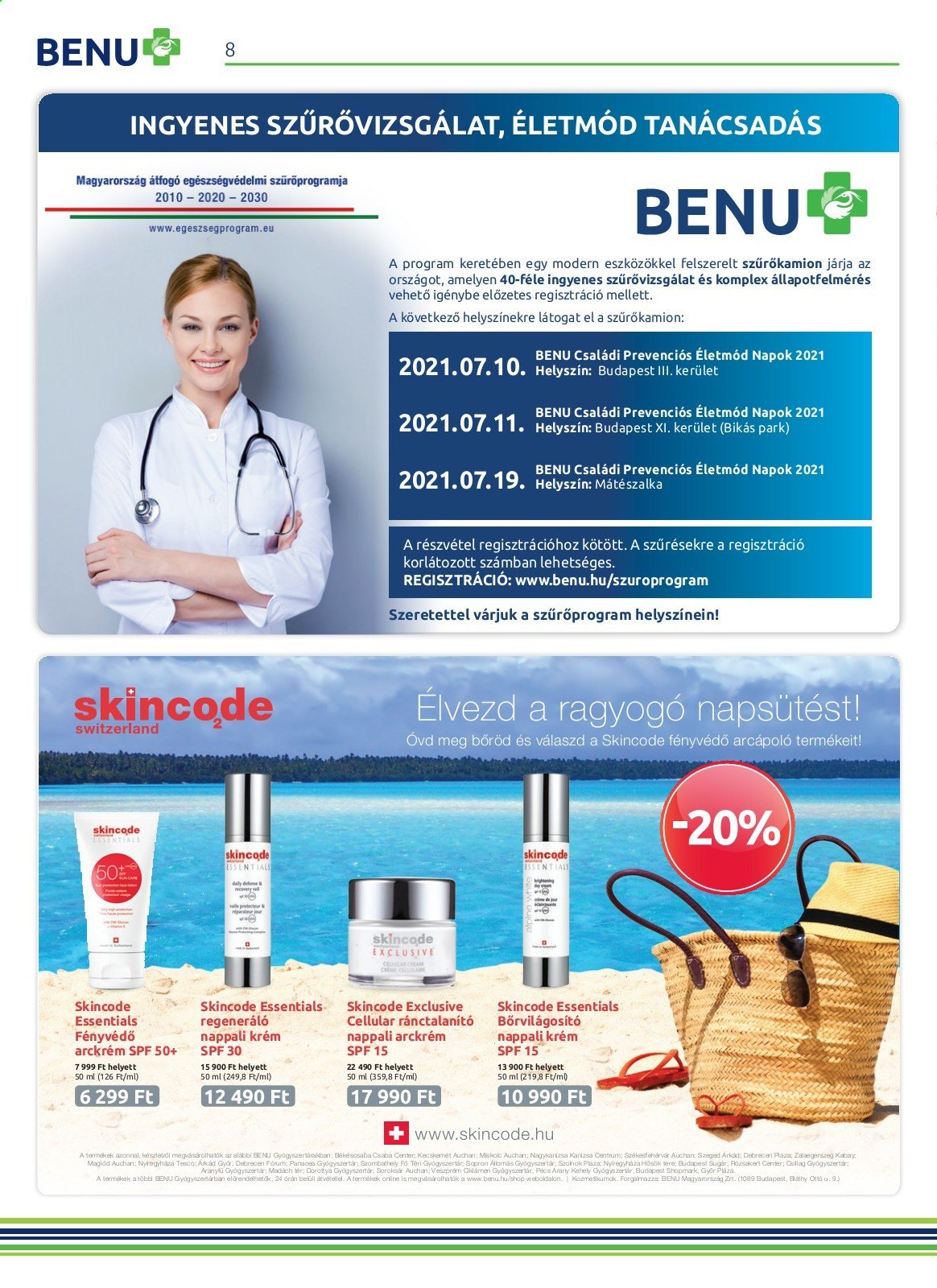 BENU Gyógyszertár akciós újságok - 2021.07.01 - 2021.07.31. Oldal 8