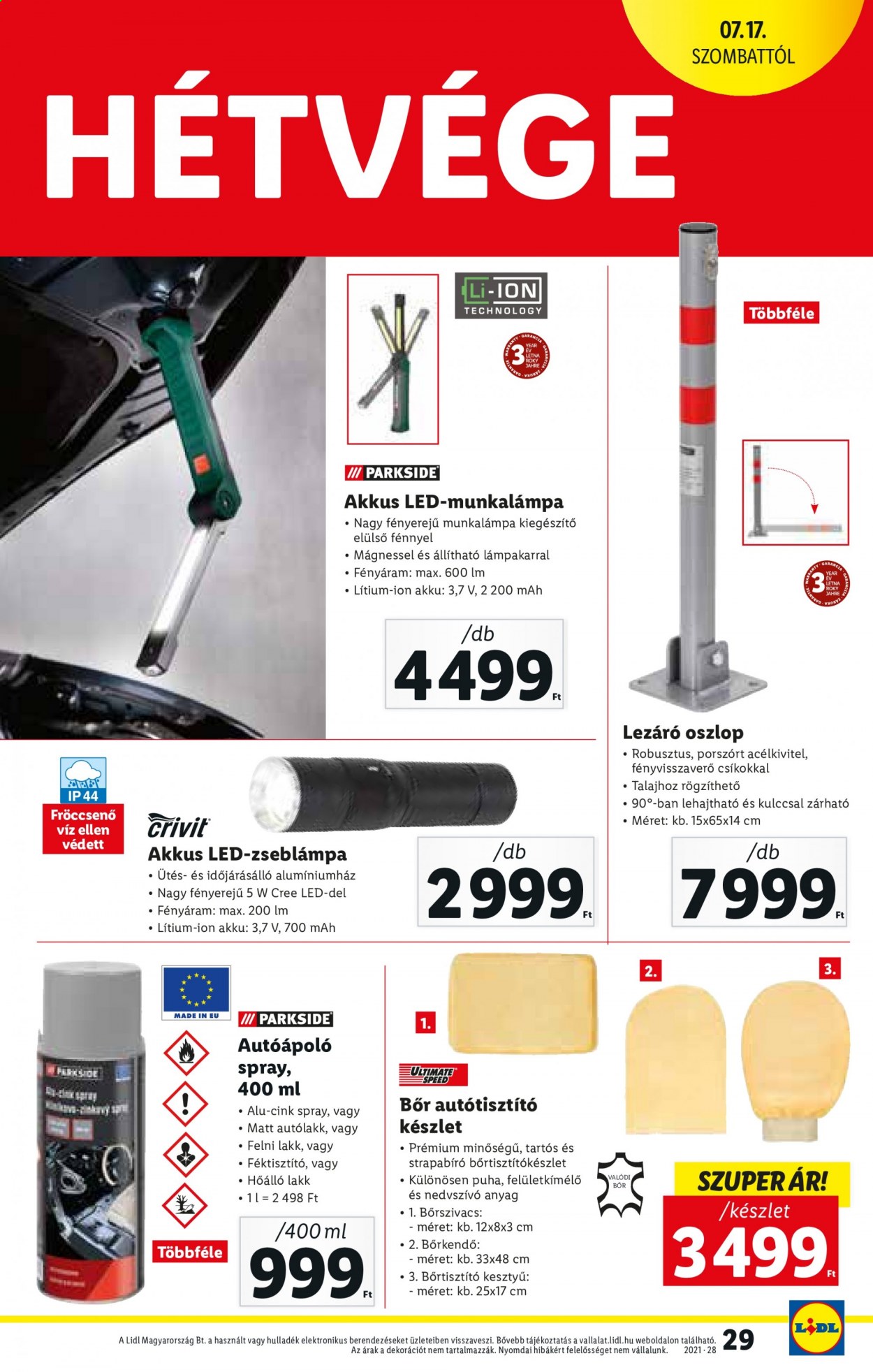 Lidl akciós újságok - 2021.07.15 - 2021.07.21. Oldal 29