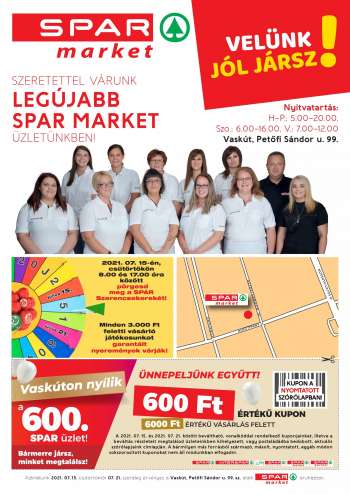 Újság SPAR market - 2021.07.15 - 2021.07.21.
