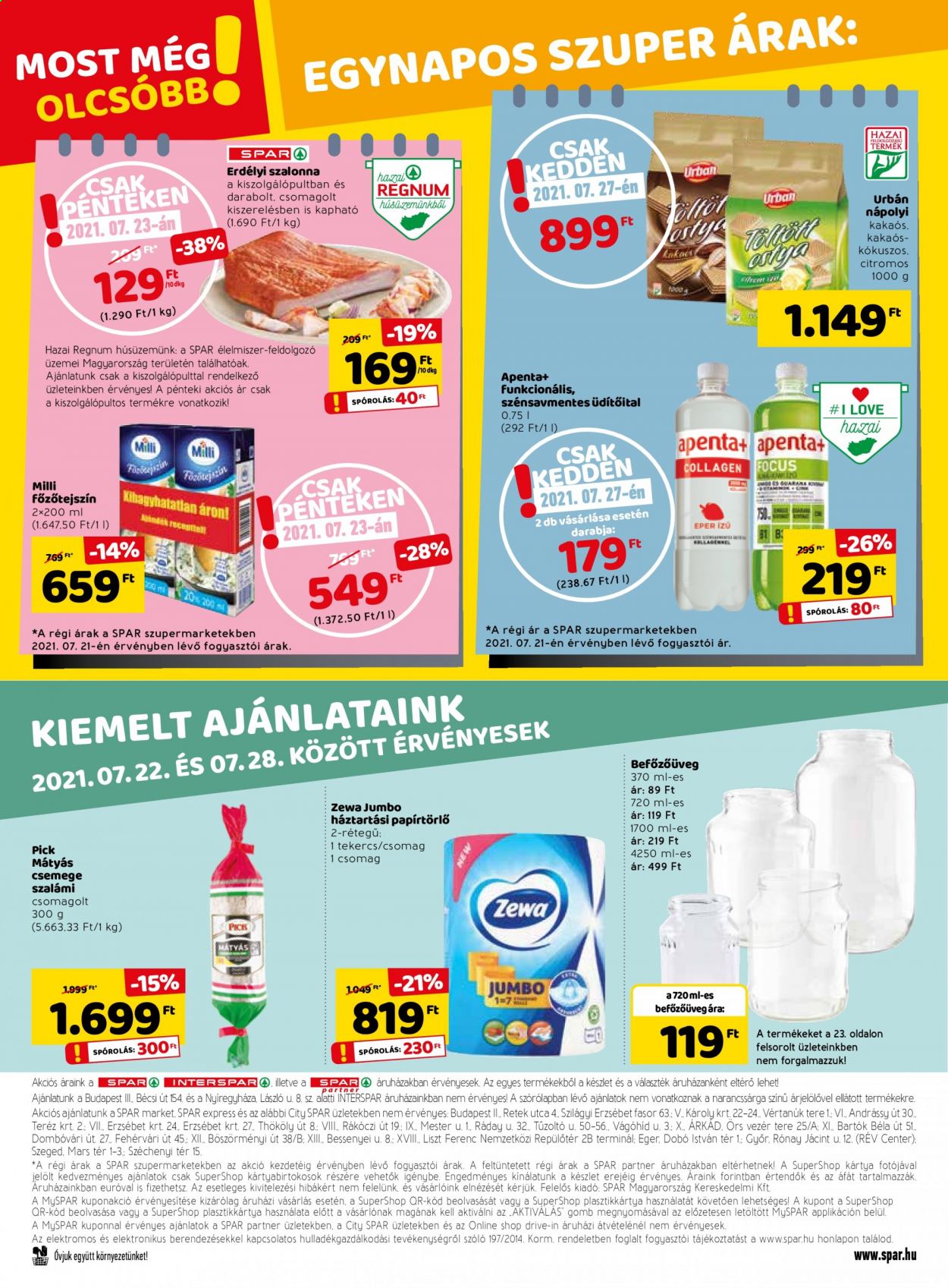SPAR akciós újságok - 2021.07.22 - 2021.07.28. Oldal 24
