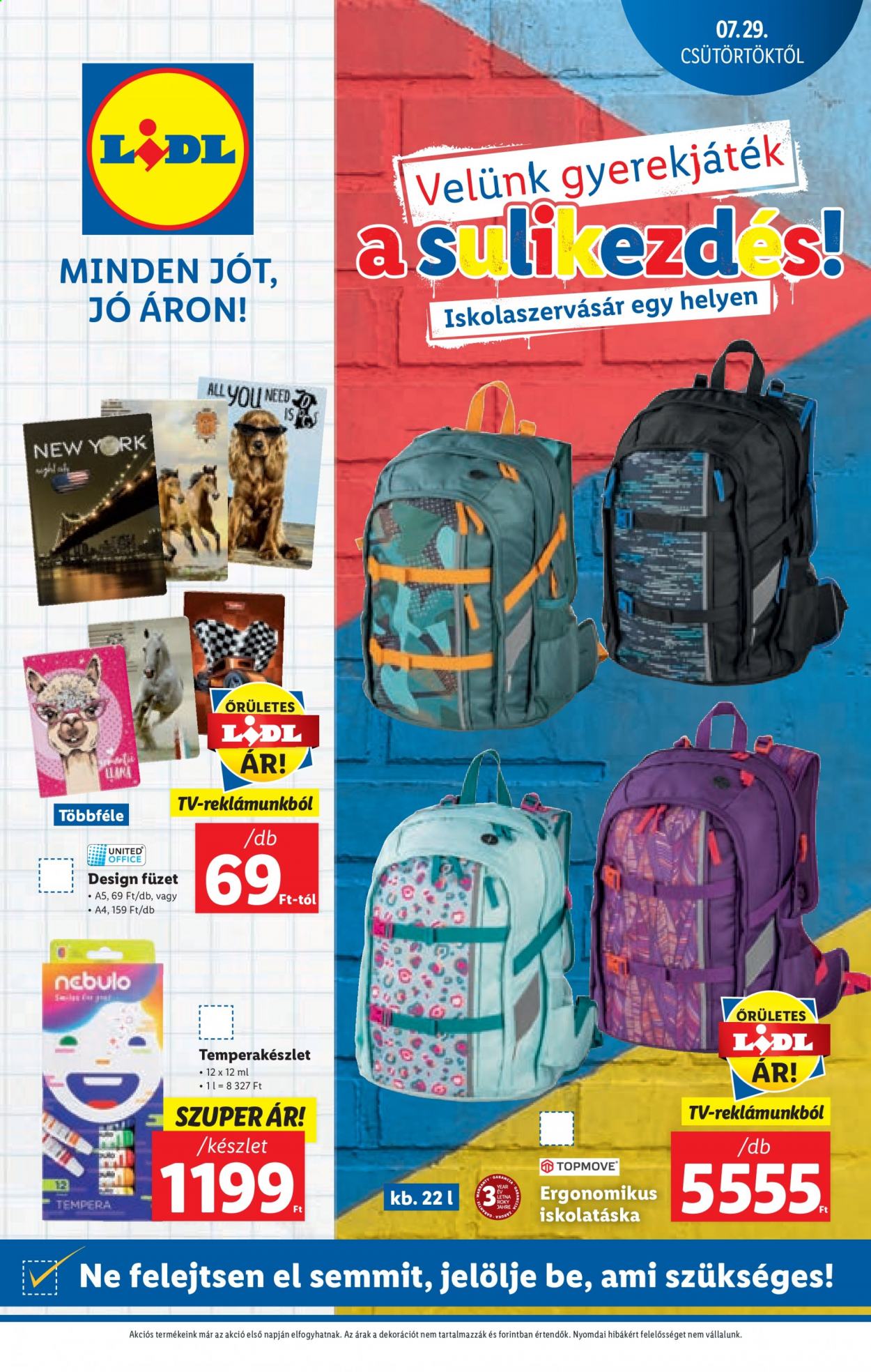Lidl akciós újságok - 2021.07.29 - 2021.08.04. Oldal 1