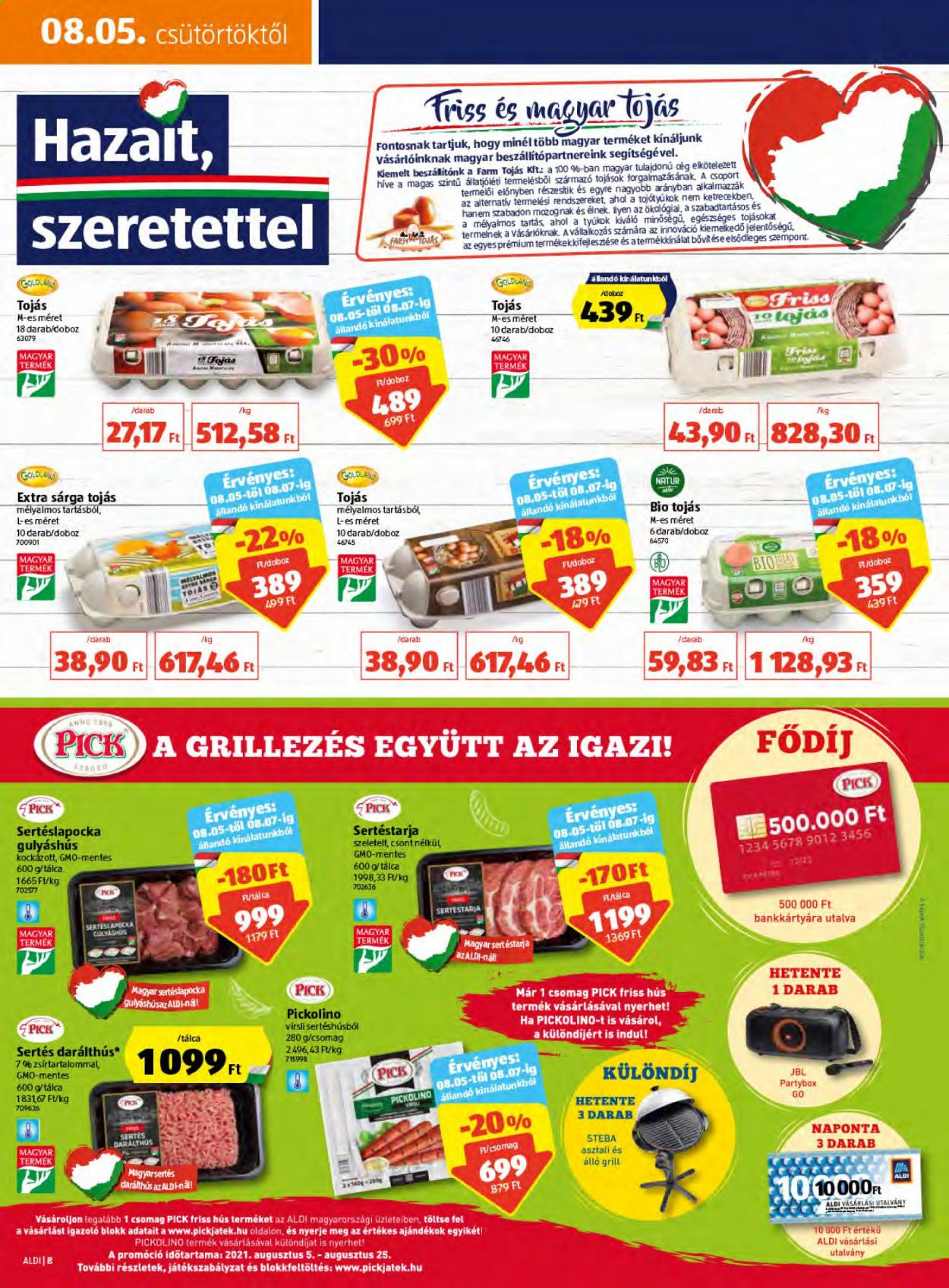 Aldi akciós újságok - 2021.08.05 - 2021.08.11. Oldal 8