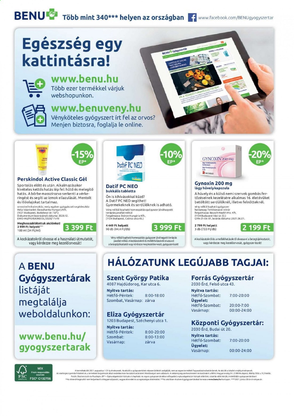 BENU Gyógyszertár akciós újságok - 2021.08.01 - 2021.08.31. Oldal 33