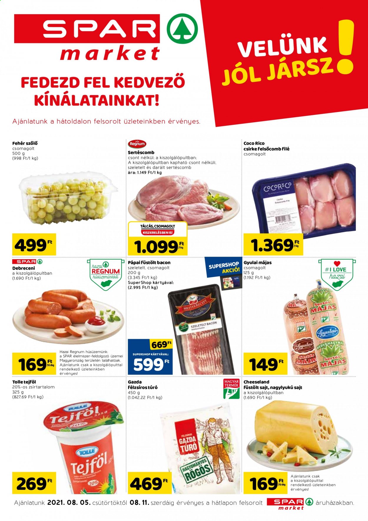 SPAR market akciós újságok - 2021.08.05 - 2021.08.11. Oldal 1
