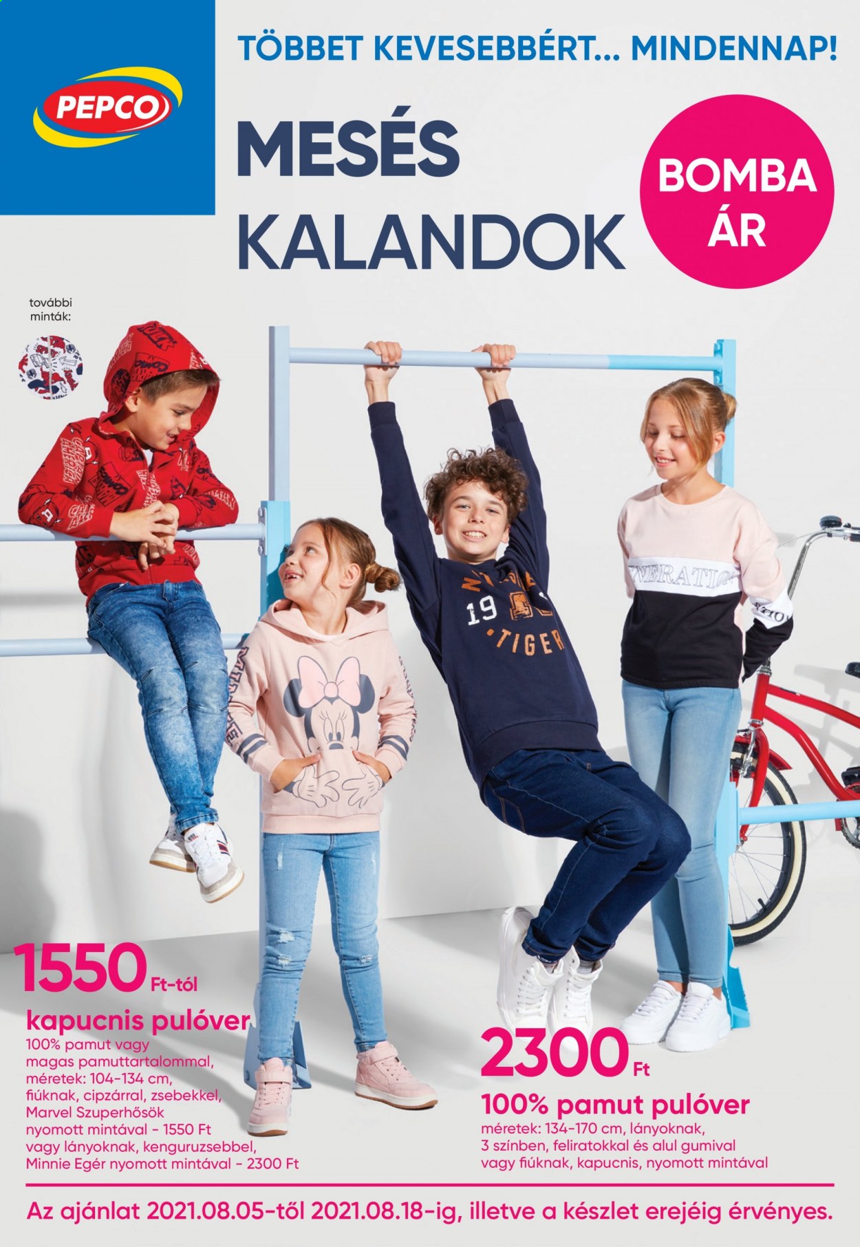 Pepco akciós újságok - 2021.08.05 - 2021.08.18. Oldal 1